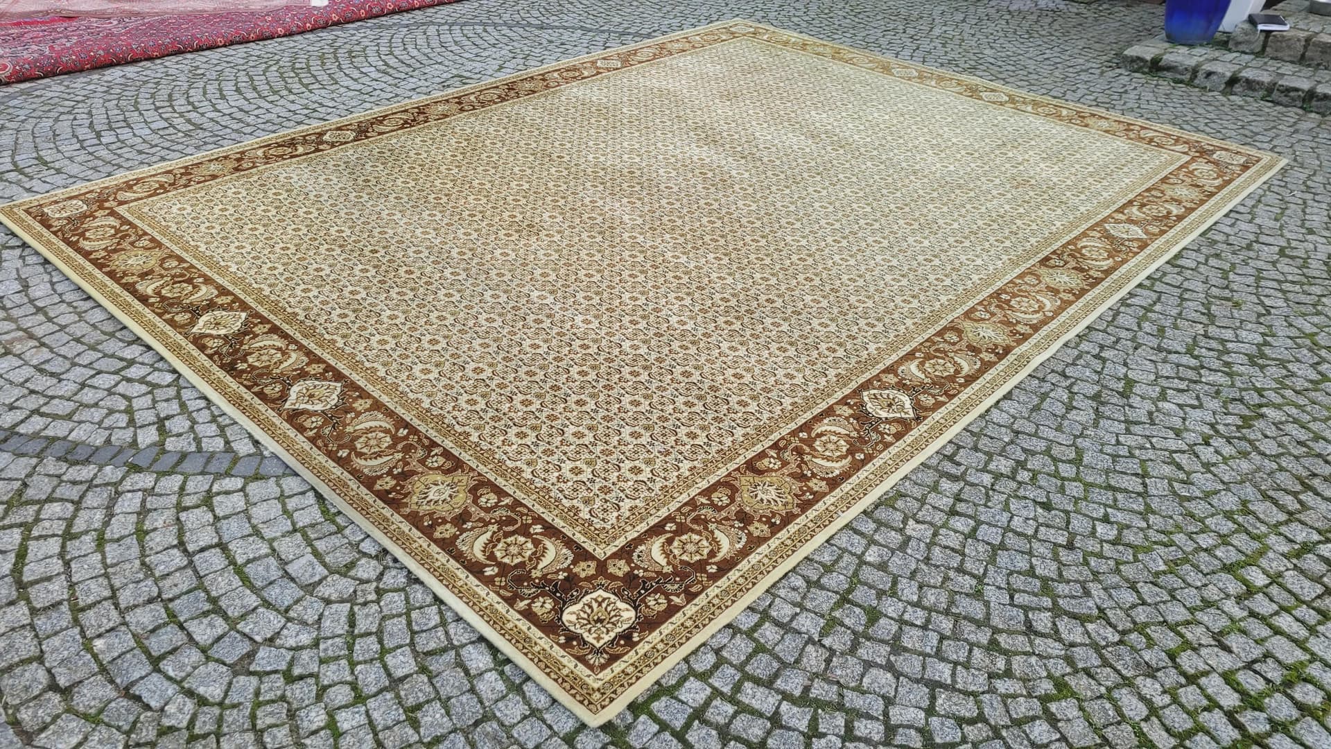 Dywan perski salonowy, beżowy, wełna, Polska - 89057