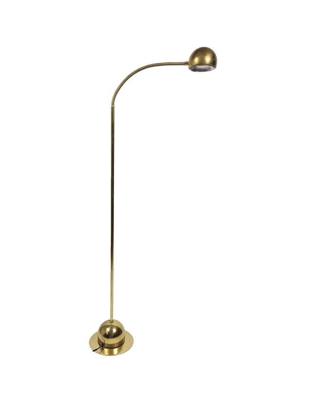 Lampa podłogowa, złoty, metal, Polska, lata 80. - WYMIARY