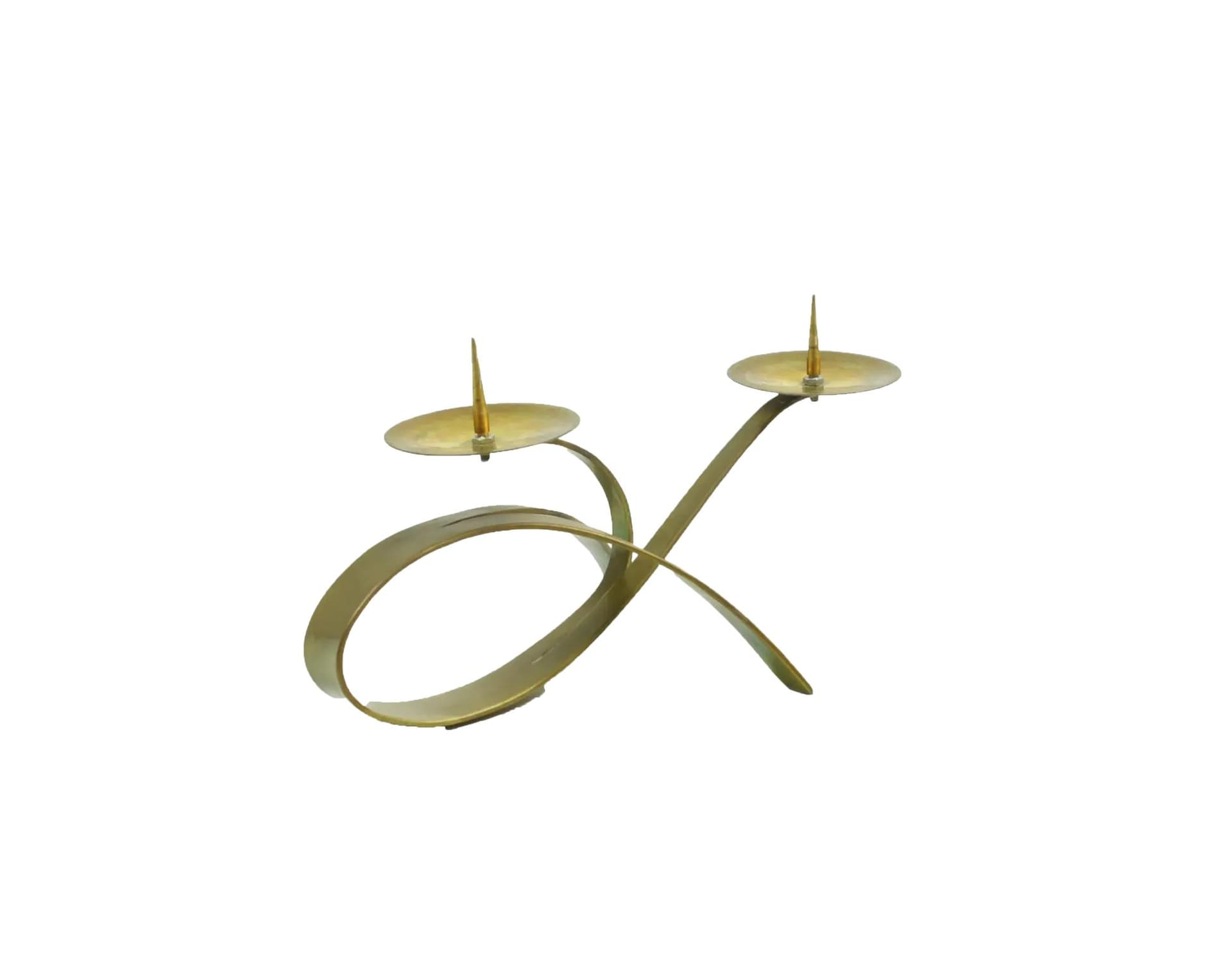 Świecznik, miedź, metal, Polska, lata 70.