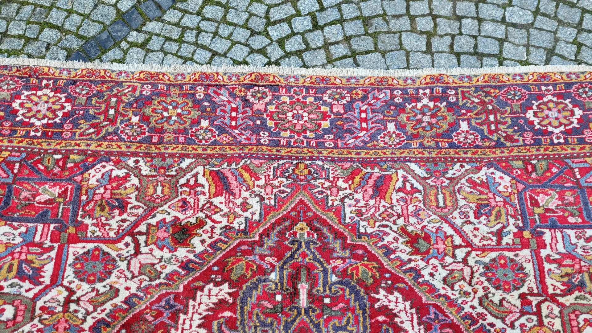 Dywan Heriz 273x350 cm, czerwony, wełna, Iran, XIX w. - 89018