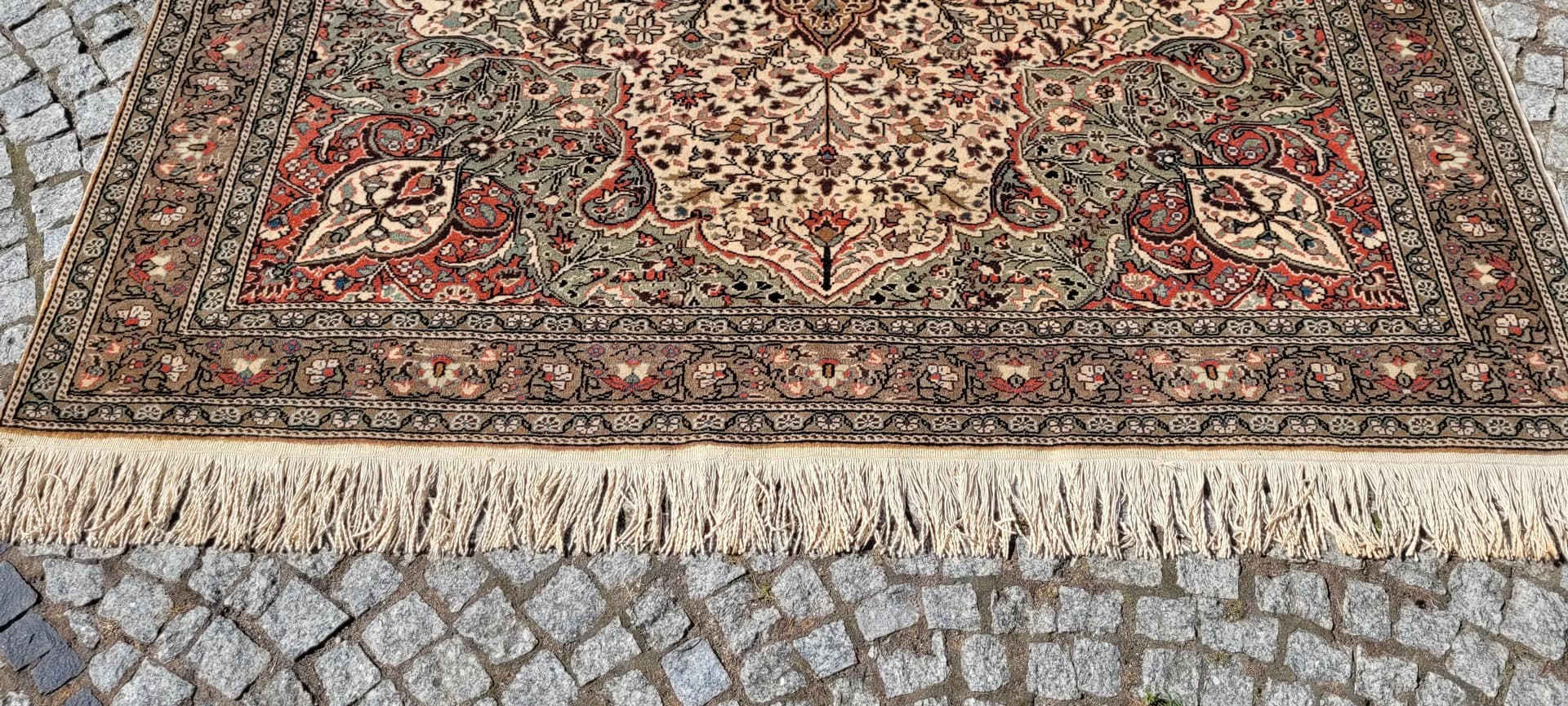 Dywan Kayseri, 200x320 cm, beżowy, wełna, Turcja, lata 60. - 89009