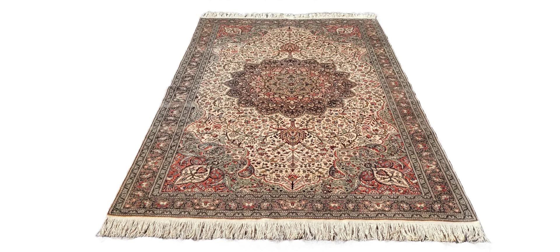 Dywan Kayseri, 200x320 cm, beżowy, wełna, Turcja, lata 60.