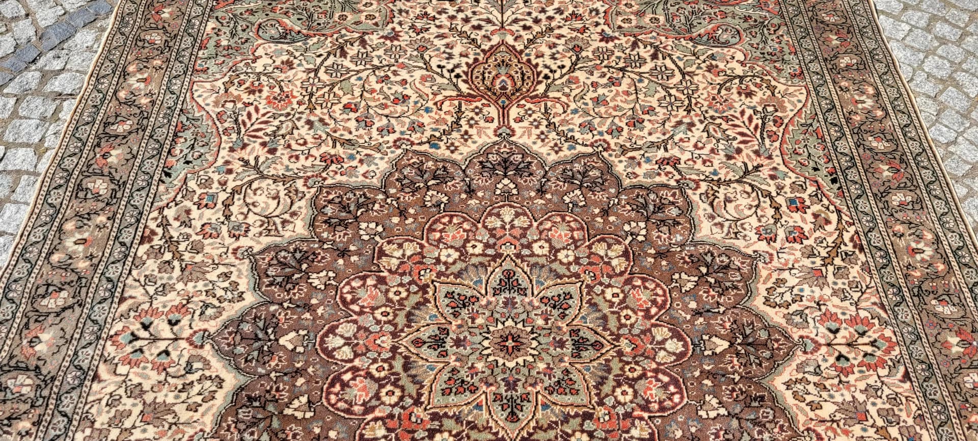 Dywan Kayseri, 200x320 cm, beżowy, wełna, Turcja, lata 60. - 89007