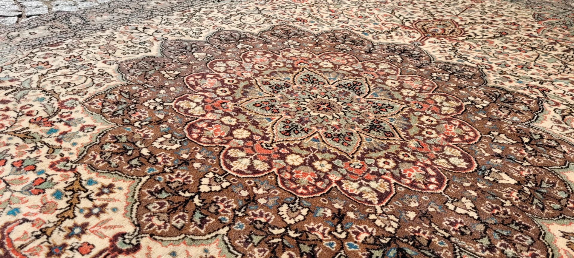 Dywan Kayseri, 200x320 cm, beżowy, wełna, Turcja, lata 60. - 89005