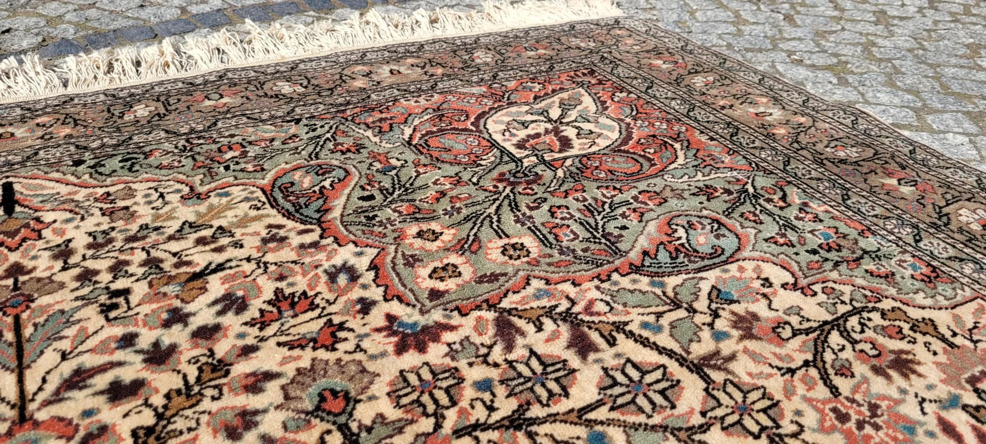 Dywan Kayseri, 200x320 cm, beżowy, wełna, Turcja, lata 60. - 89004