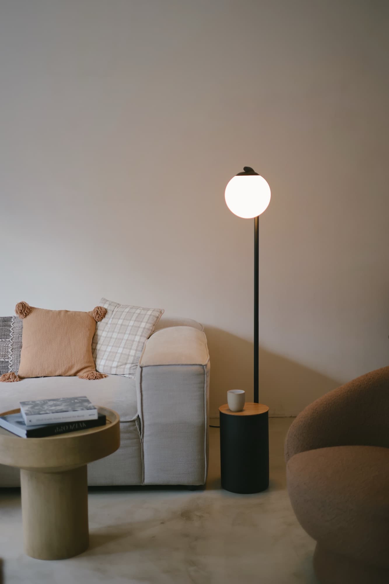 Lampa podłogowa BOTANICA WOOD XL czarny, Kaspa - 6776