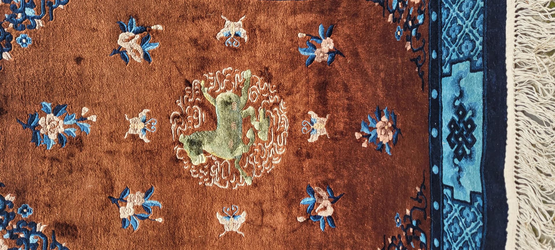 Oriental rug, brown silk, China, 1980s, 125x200 cm - 88972