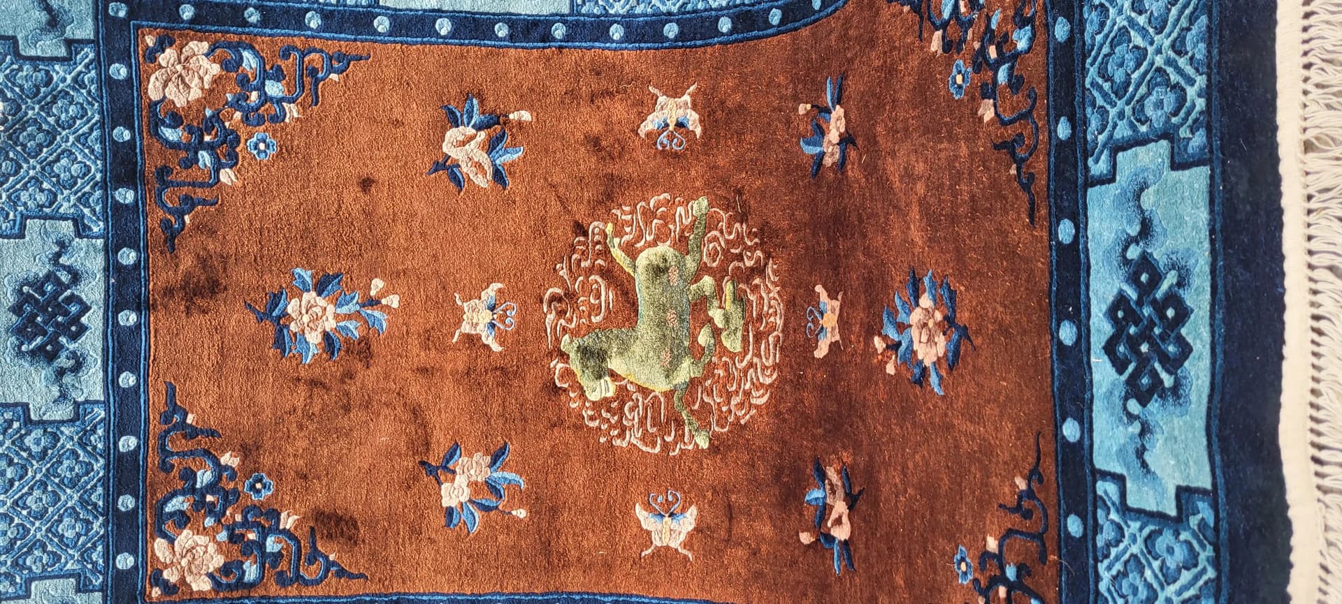 Oriental rug, brown silk, China, 1980s, 125x200 cm - 88971