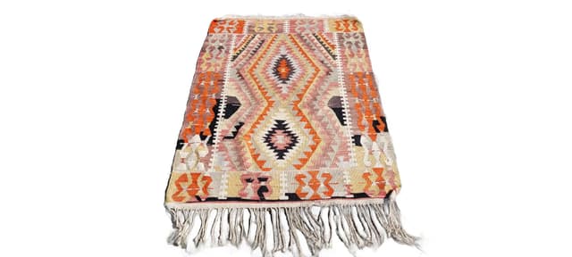 Dywan kilim, 94x165 cm, multikolor, wełna, Turcja, lata 60. - WYMIARY