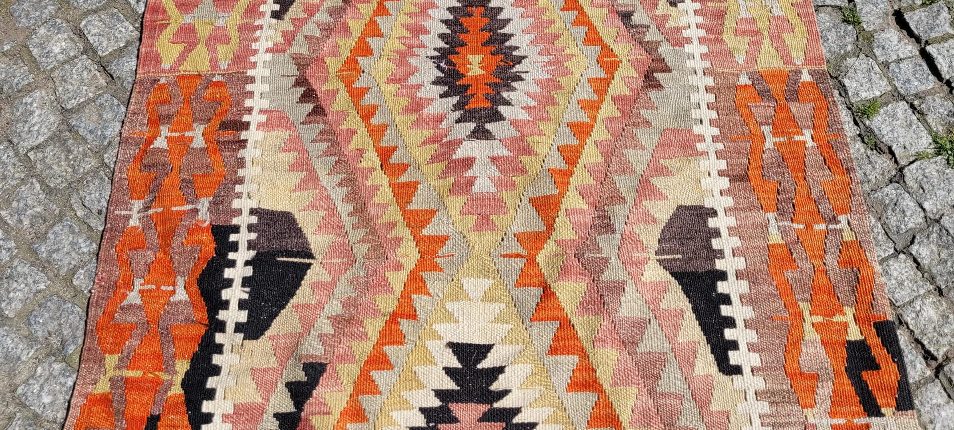 Dywan kilim, 94x165 cm, multikolor, wełna, Turcja, lata 60. - 88969