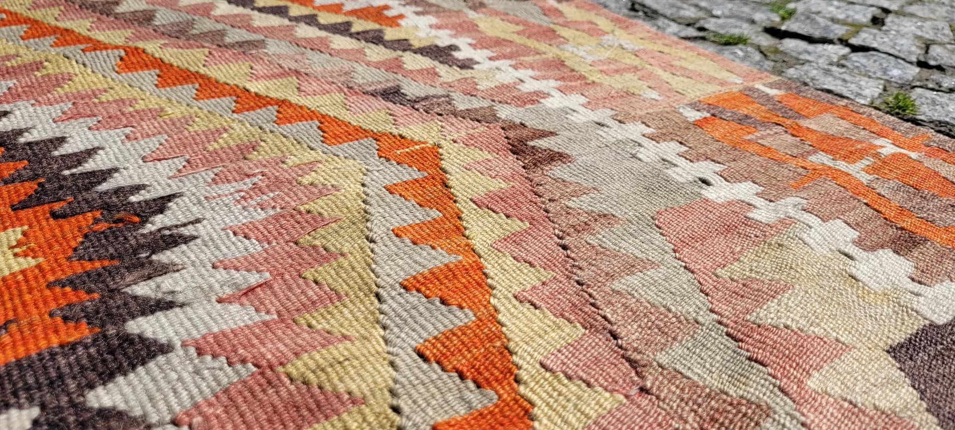 Dywan kilim, 94x165 cm, multikolor, wełna, Turcja, lata 60. - 88967