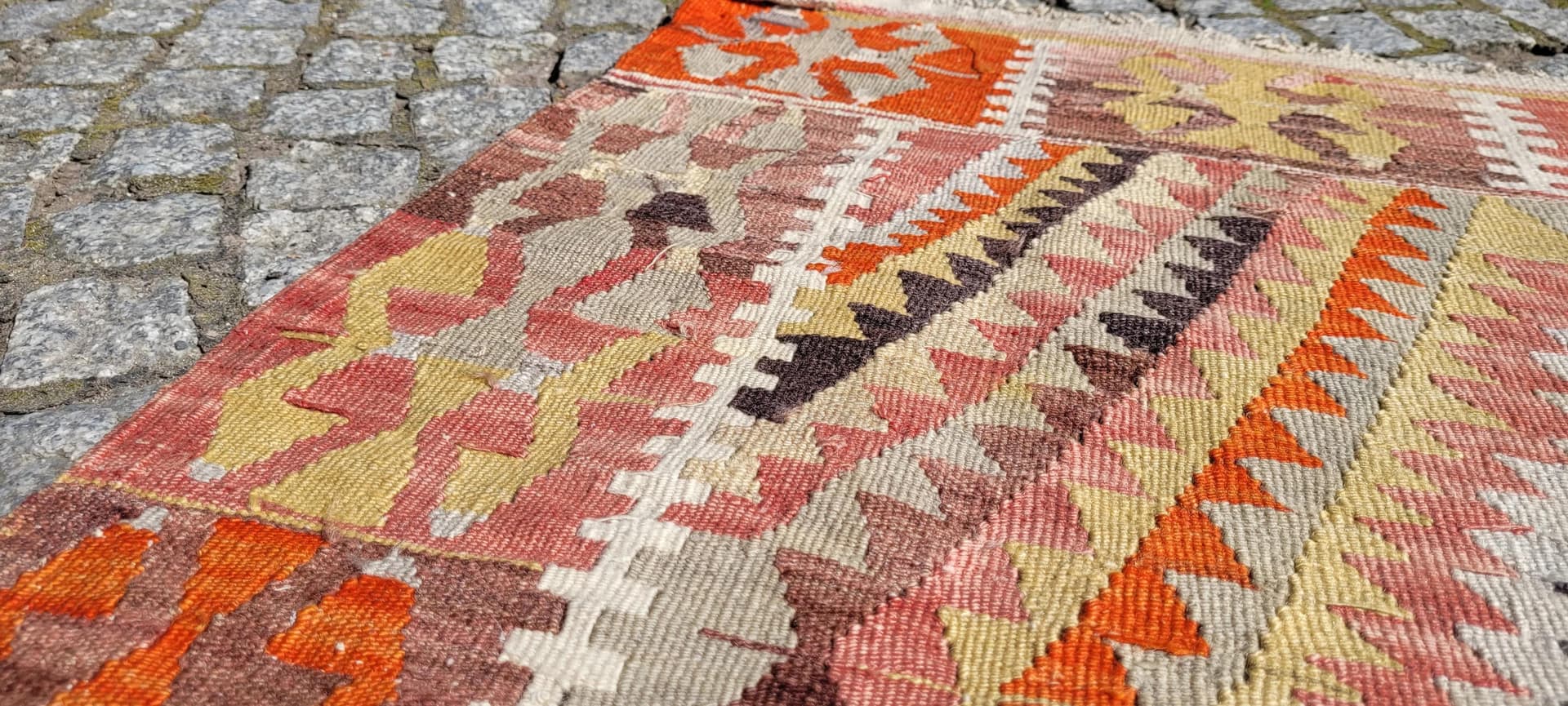 Dywan kilim, 94x165 cm, multikolor, wełna, Turcja, lata 60. - 88968
