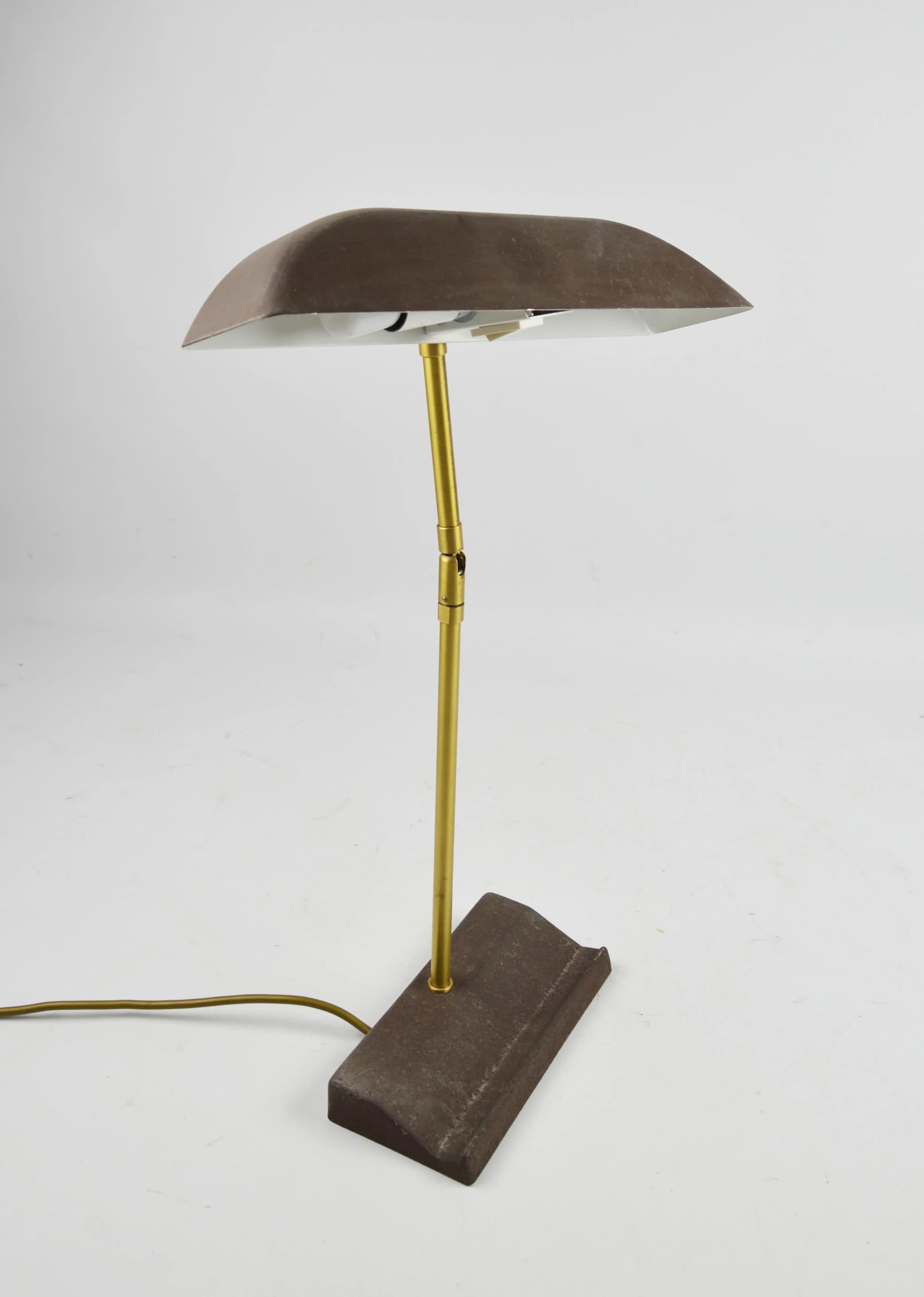 Lampka gabinetowa, brązowy, metal, Hillebrand, Niemcy, lata 70. - 86687