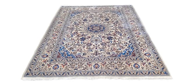 Rug Nain 200x250 cm, beige, wool with silk, Iran - DIMENSION