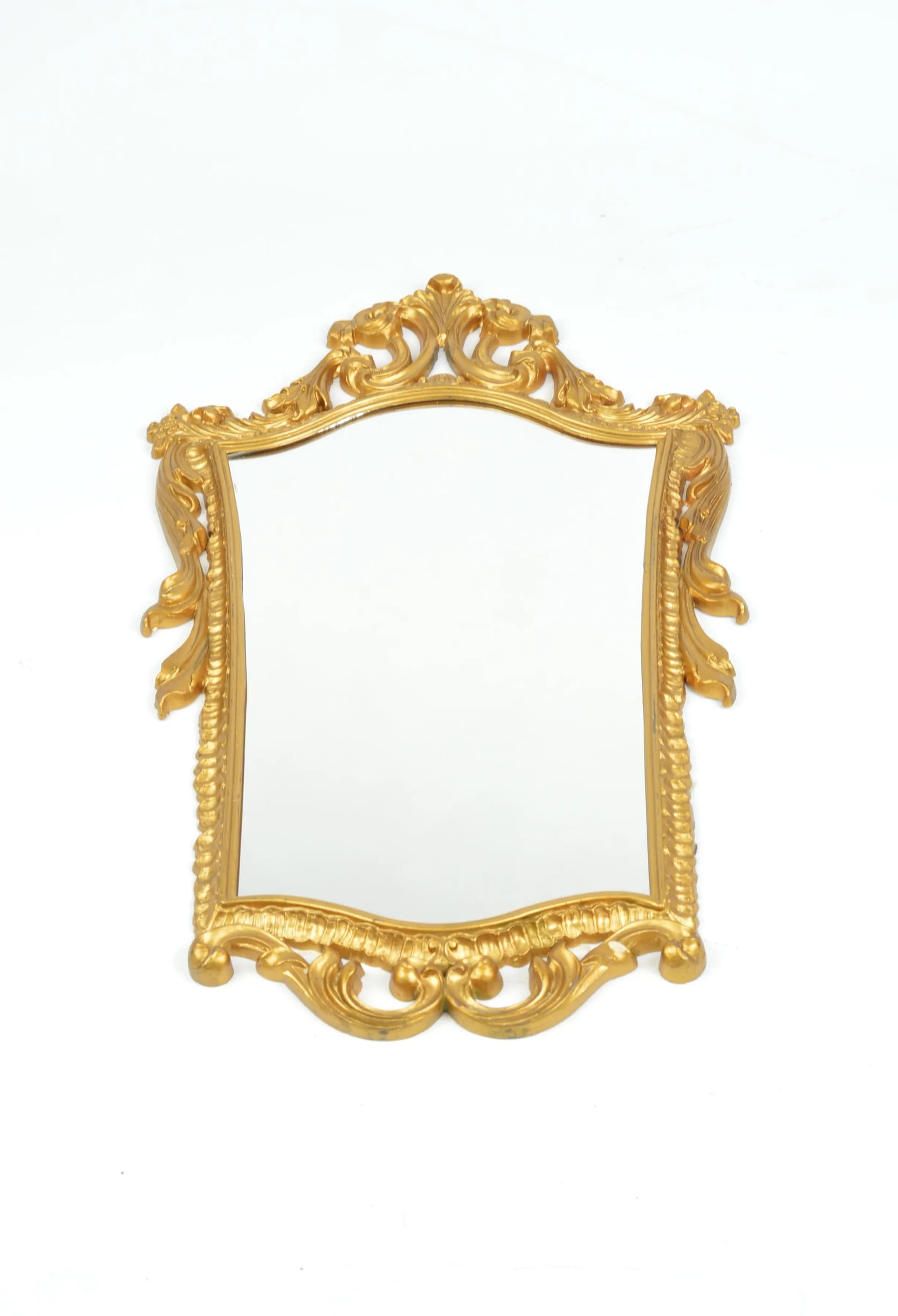 Wall Mirror Neo-Baroque, golden, wood, Poland, 1970s - 86671