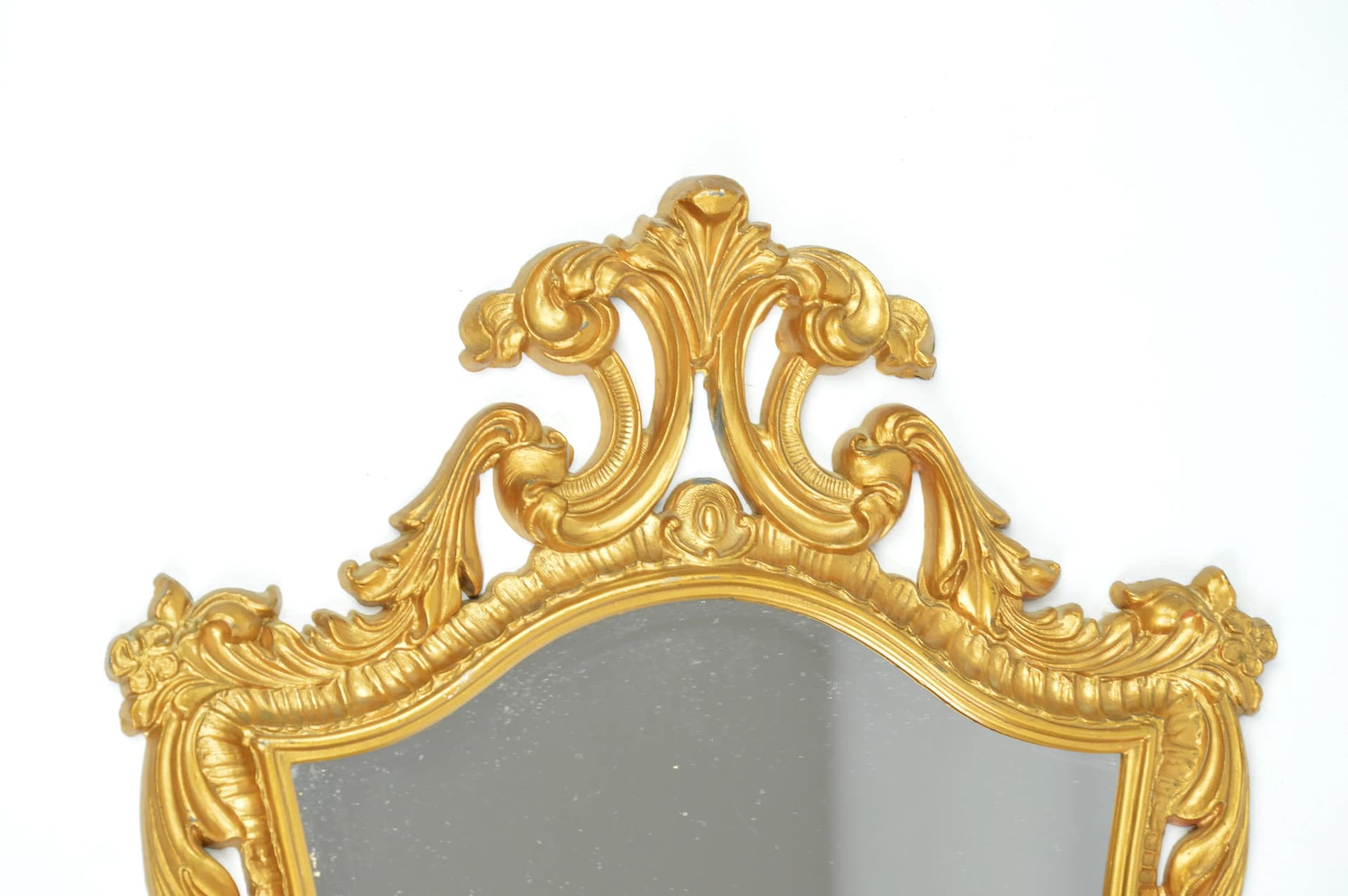 Wall Mirror Neo-Baroque, golden, wood, Poland, 1970s - 86670