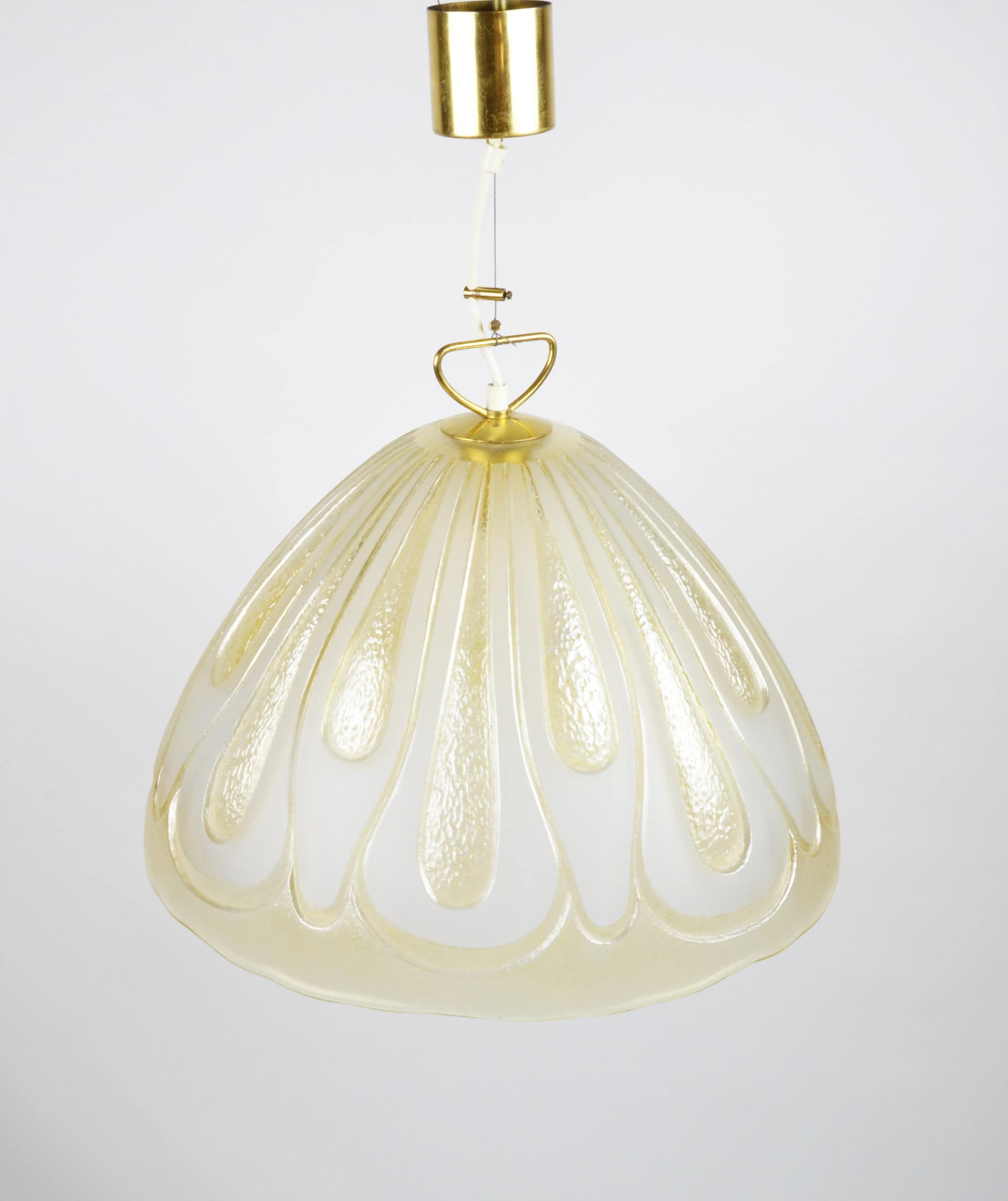 Pendant lamp, golden glass, Kalmar, Austria, 1960s. - 86653