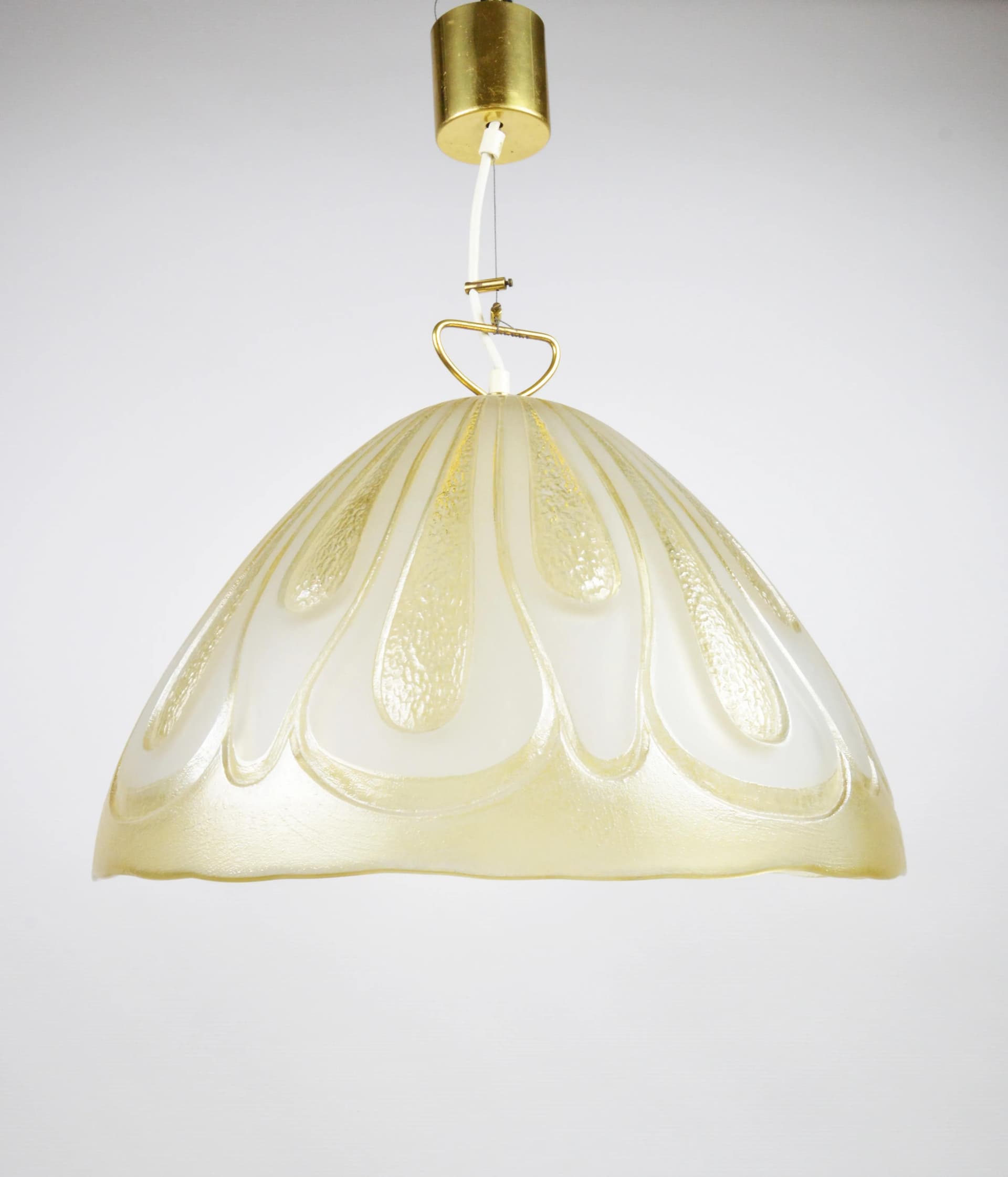 Pendant lamp, golden glass, Kalmar, Austria, 1960s. - 86649