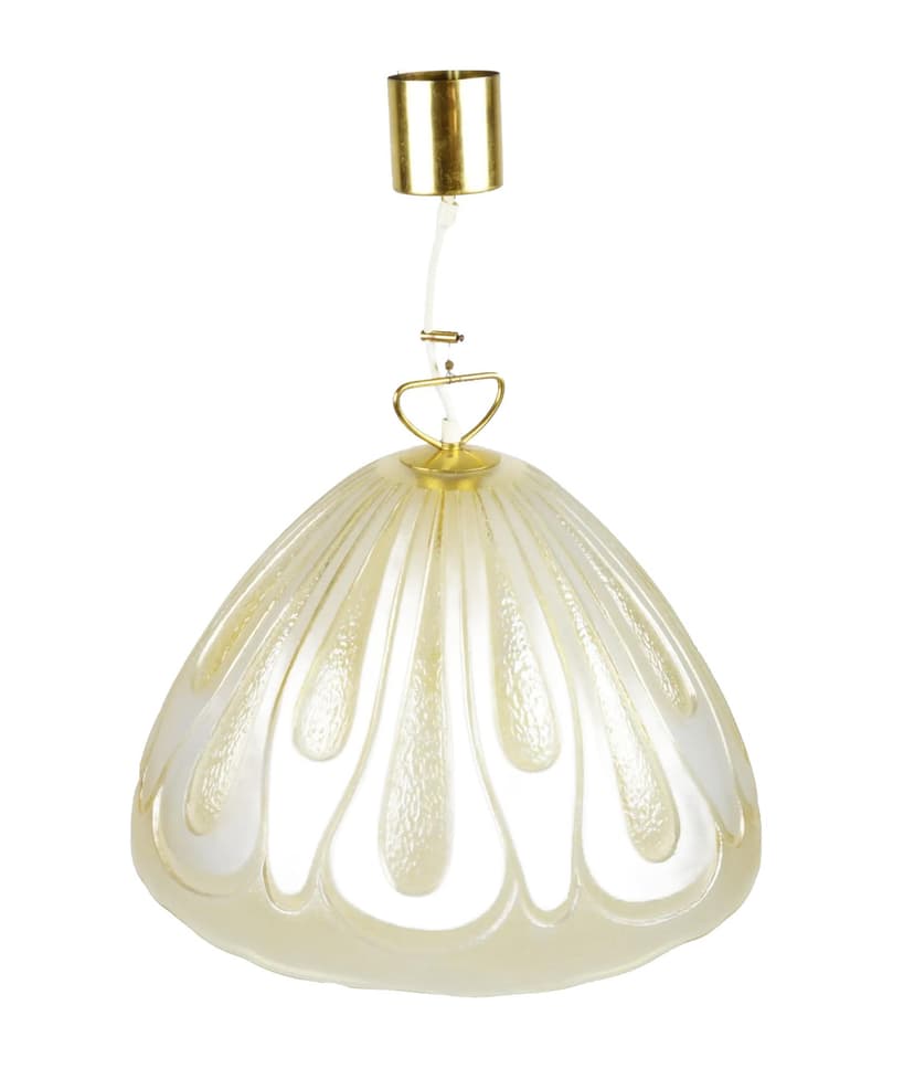 Pendant lamp, golden glass, Kalmar, Austria, 1960s.