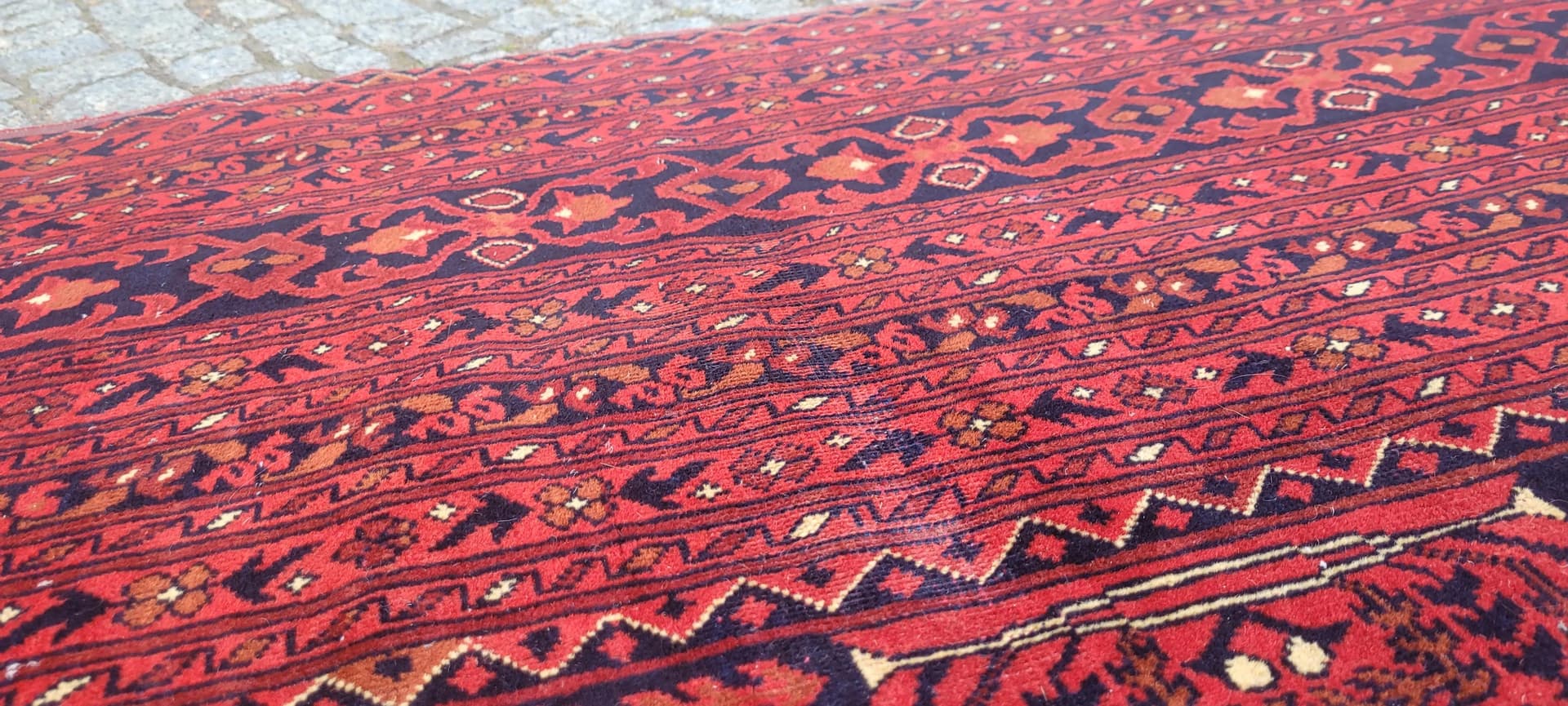 Dywan orientalny, czerwony, wełna, Afganistan, 250x350cm - 88937