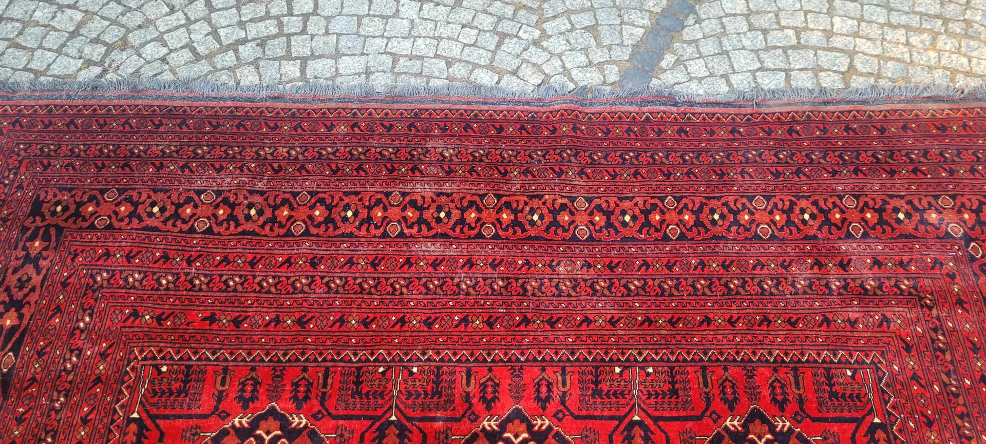 Dywan orientalny, czerwony, wełna, Afganistan, 250x350cm - 88936