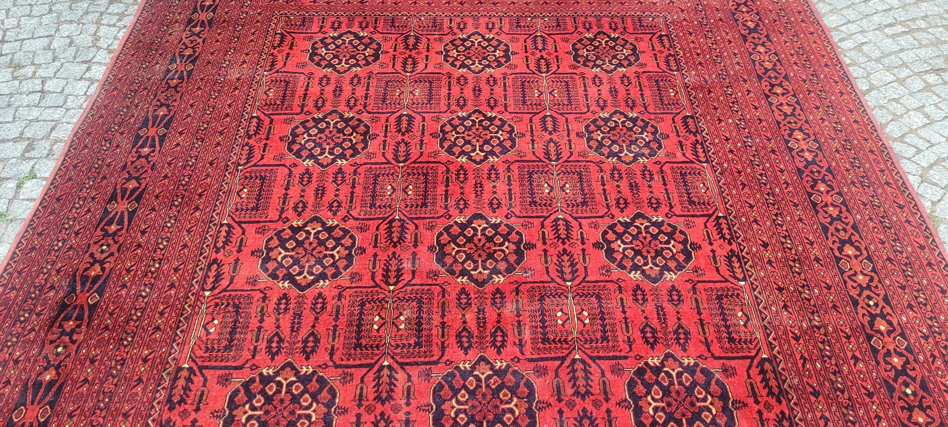 Dywan orientalny, czerwony, wełna, Afganistan, 250x350cm - 88938