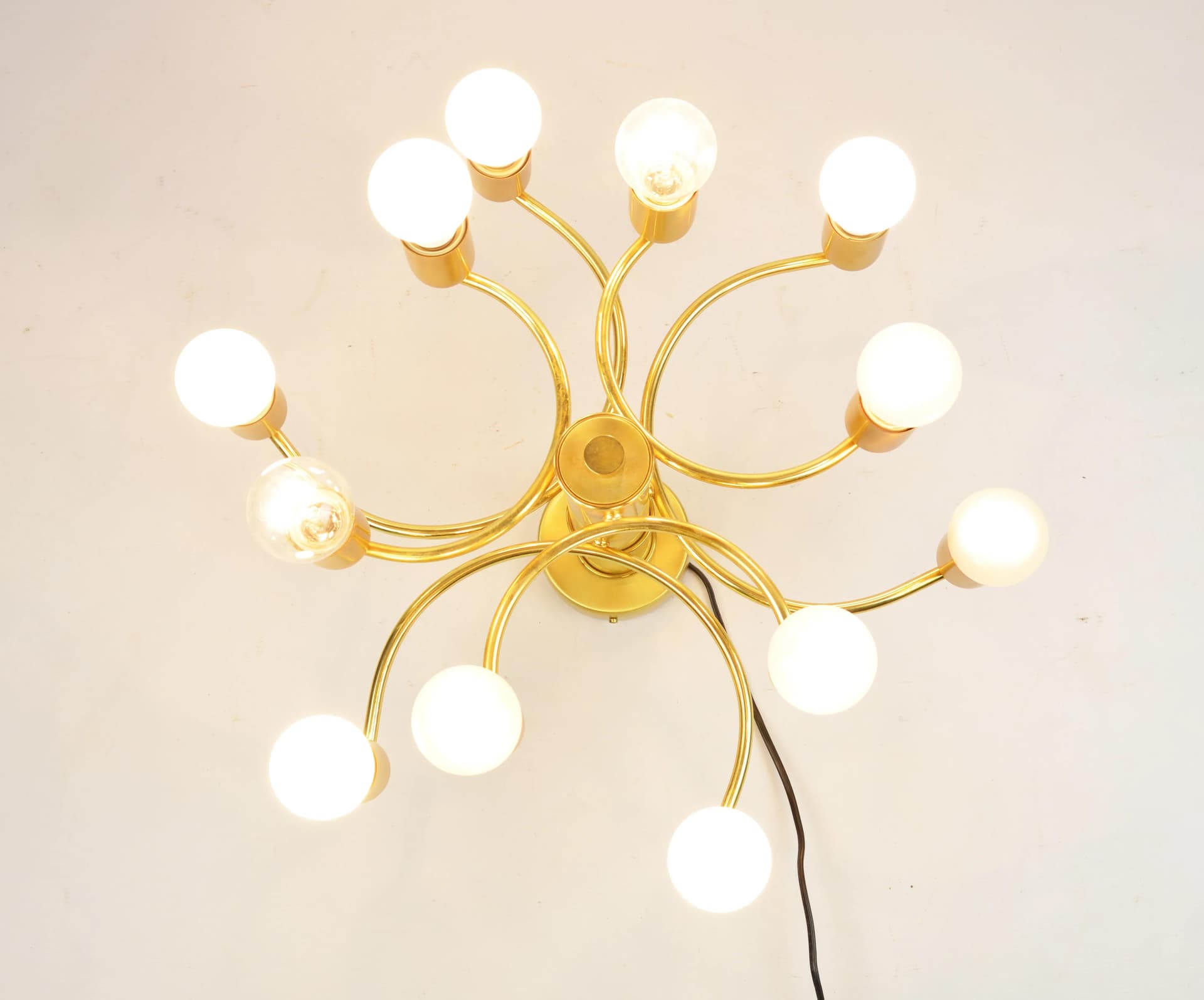 Lampa Leola, złoty, metal, Polska, lata 80. - 86647