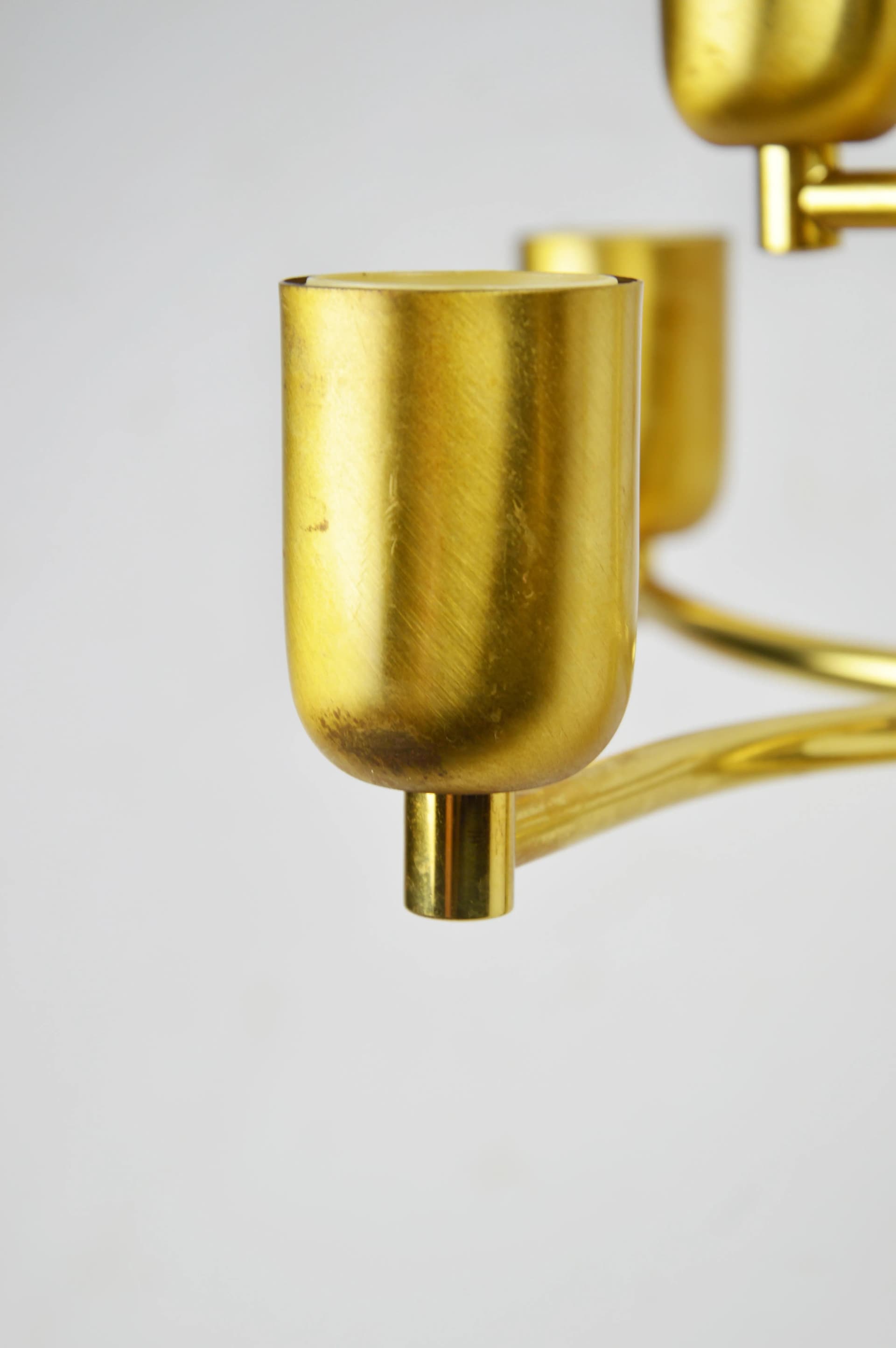 Lampa Leola, złoty, metal, Polska, lata 80. - 86640