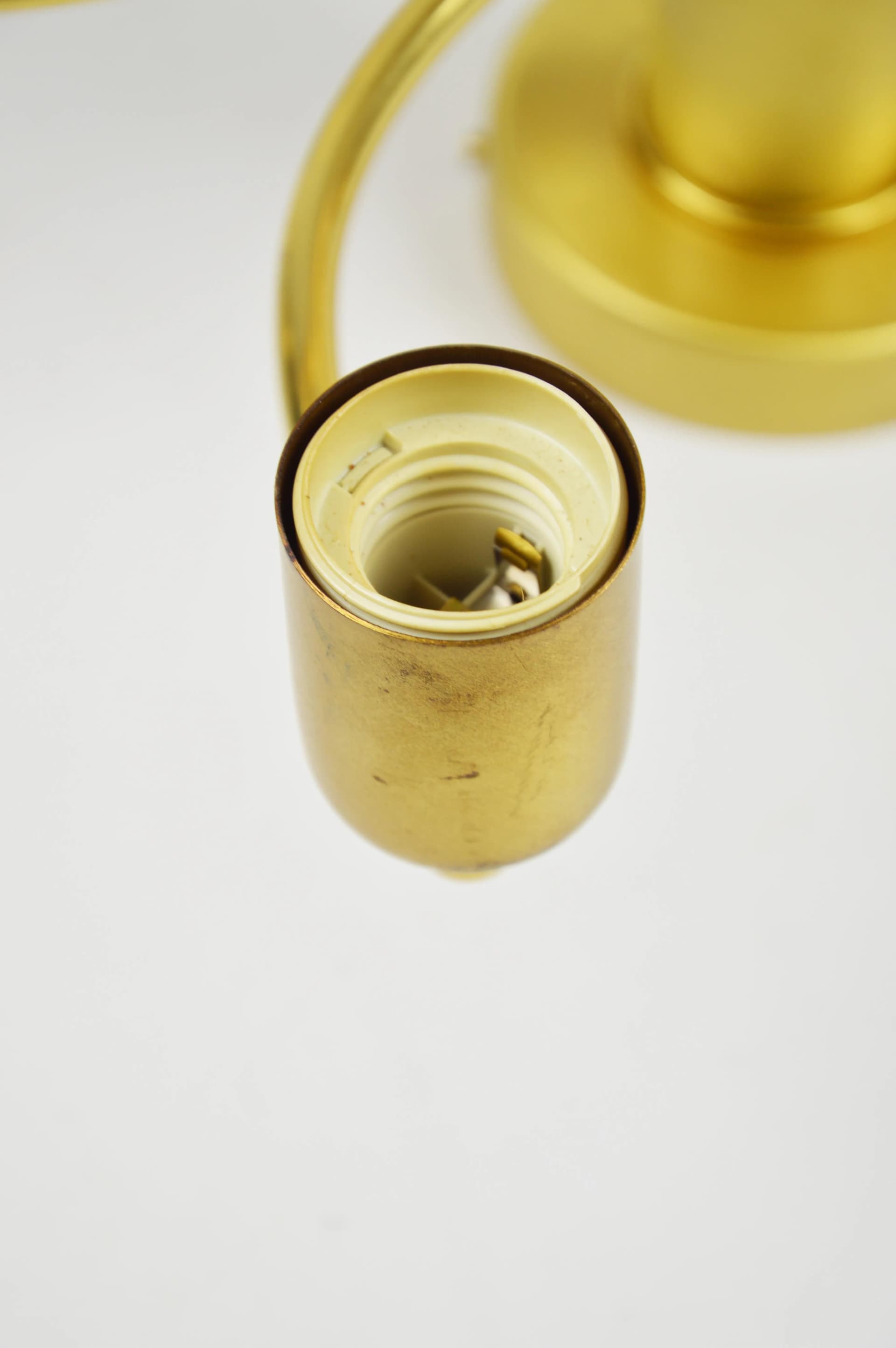 Lampa Leola, złoty, metal, Polska, lata 80. - 86645