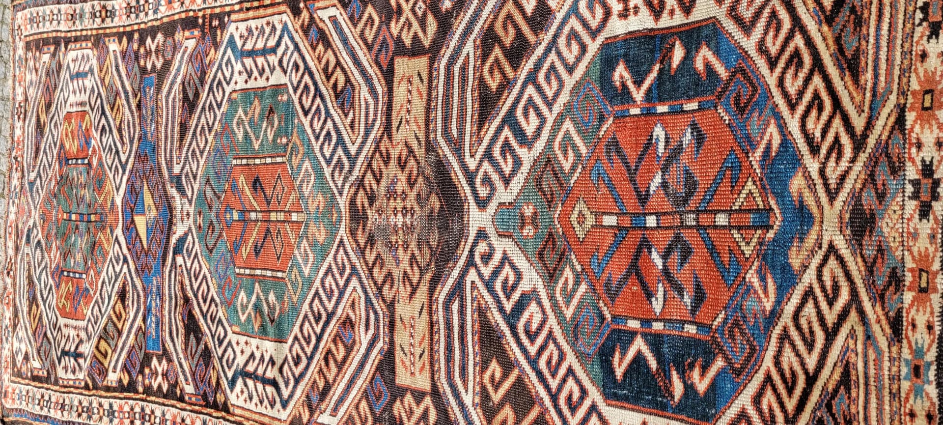 Dywan Kazak, 270x130 cm, czerwony, wełna, Azerbejdżan, XIX w. - 88922