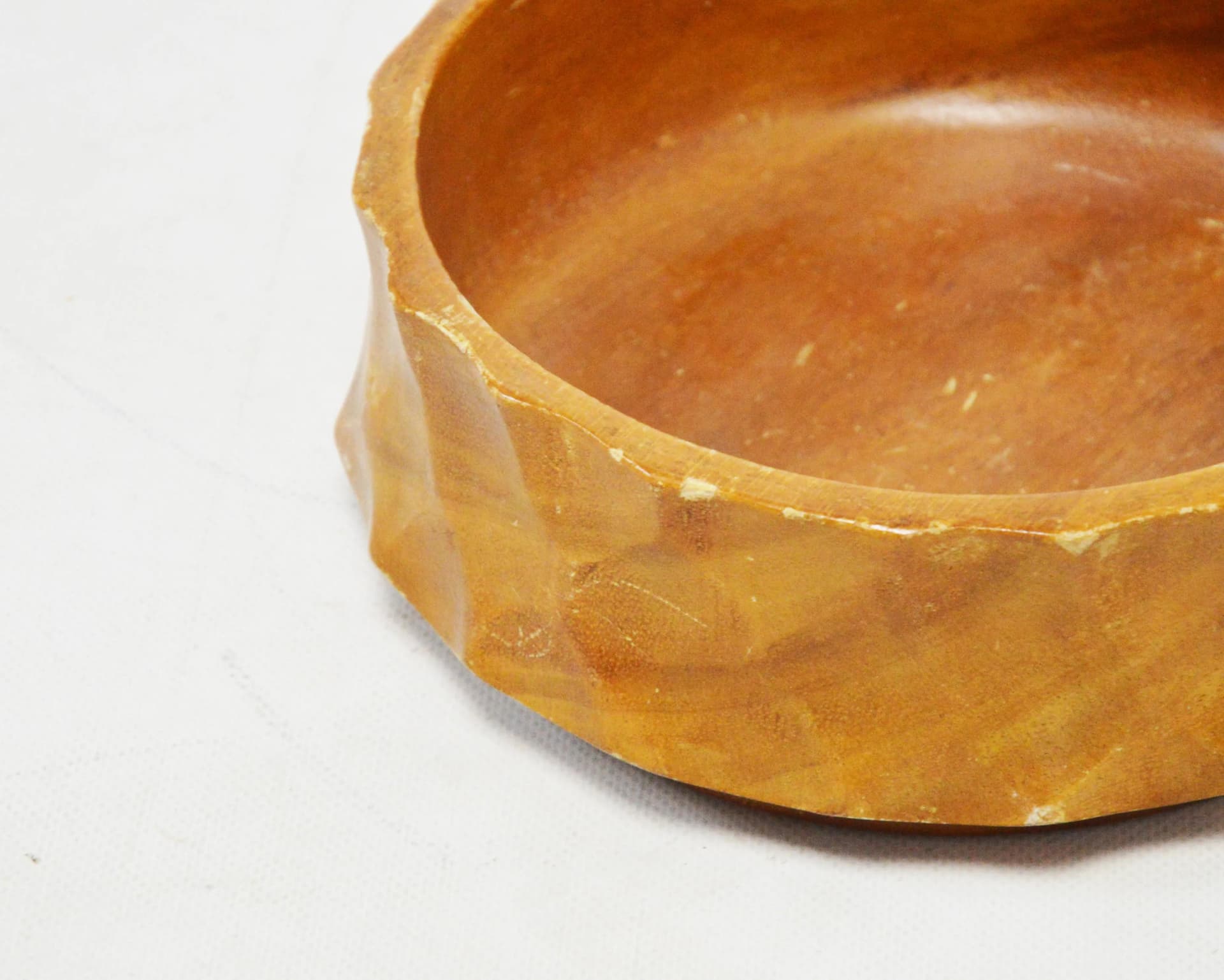 Bowl, brown wood, Poland, 1970s - 86595