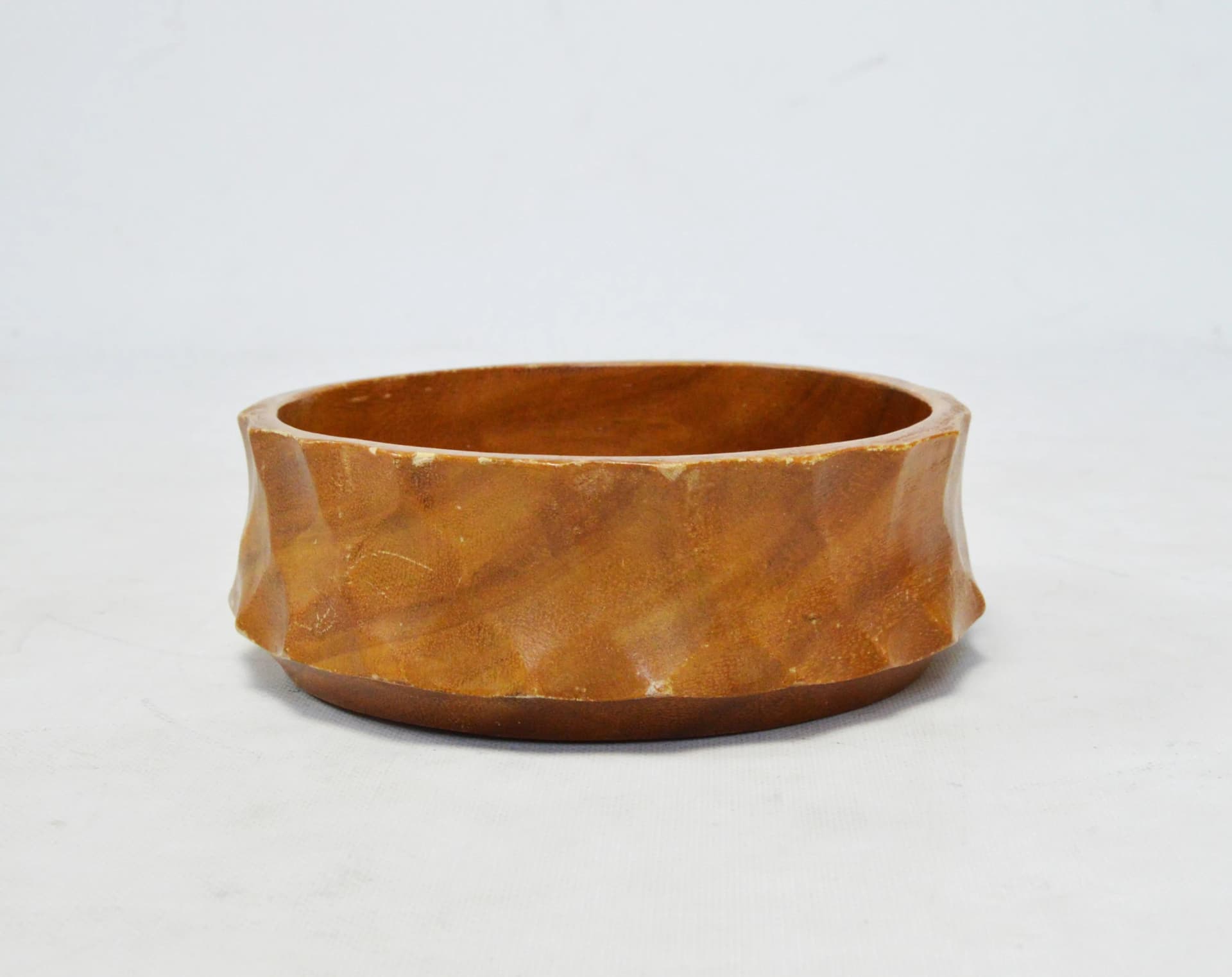 Bowl, brown wood, Poland, 1970s - 86596