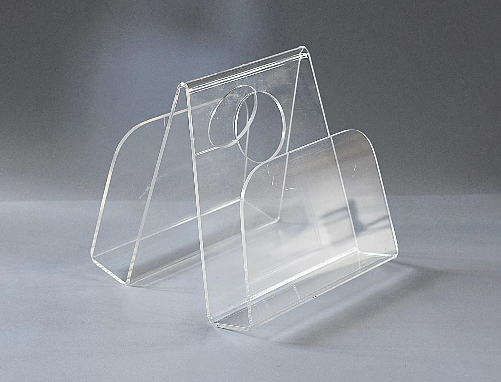 Gazetnik, przezroczysty, plexi, Polska, lata 70. - 86557