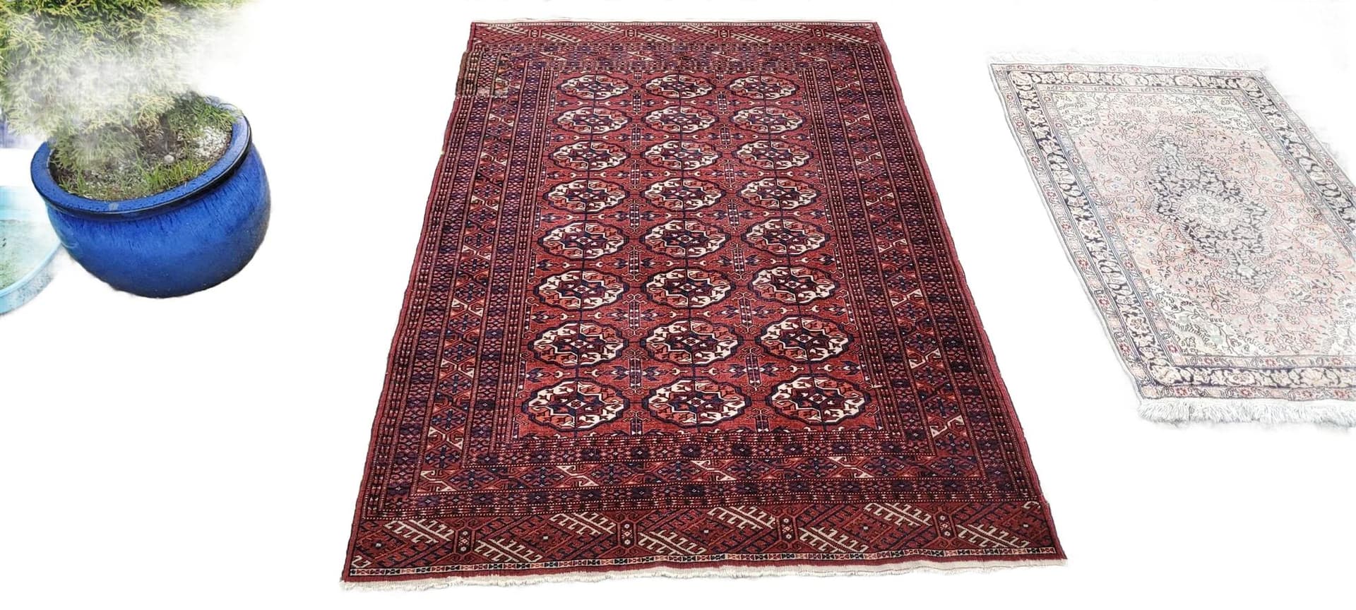 Dywan Tekke, 123x192 cm, czerwony, wełna, Turkmenistan, XIX w. - 88871