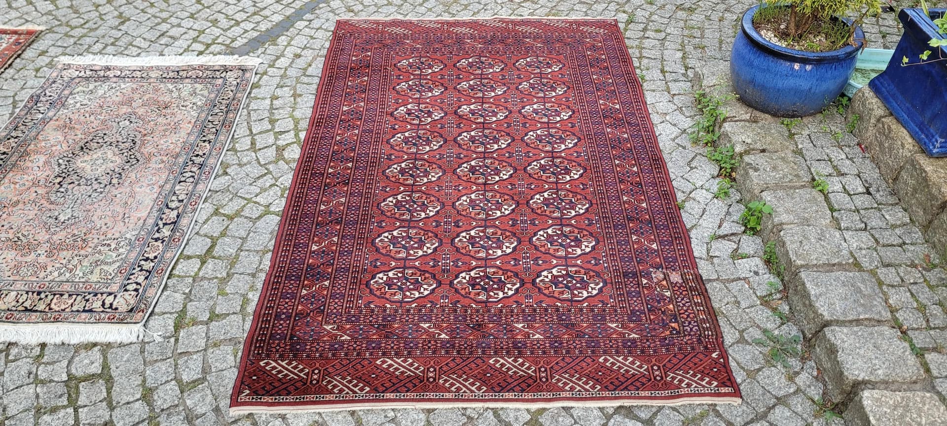 Dywan Tekke, 123x192 cm, czerwony, wełna, Turkmenistan, XIX w. - 88875