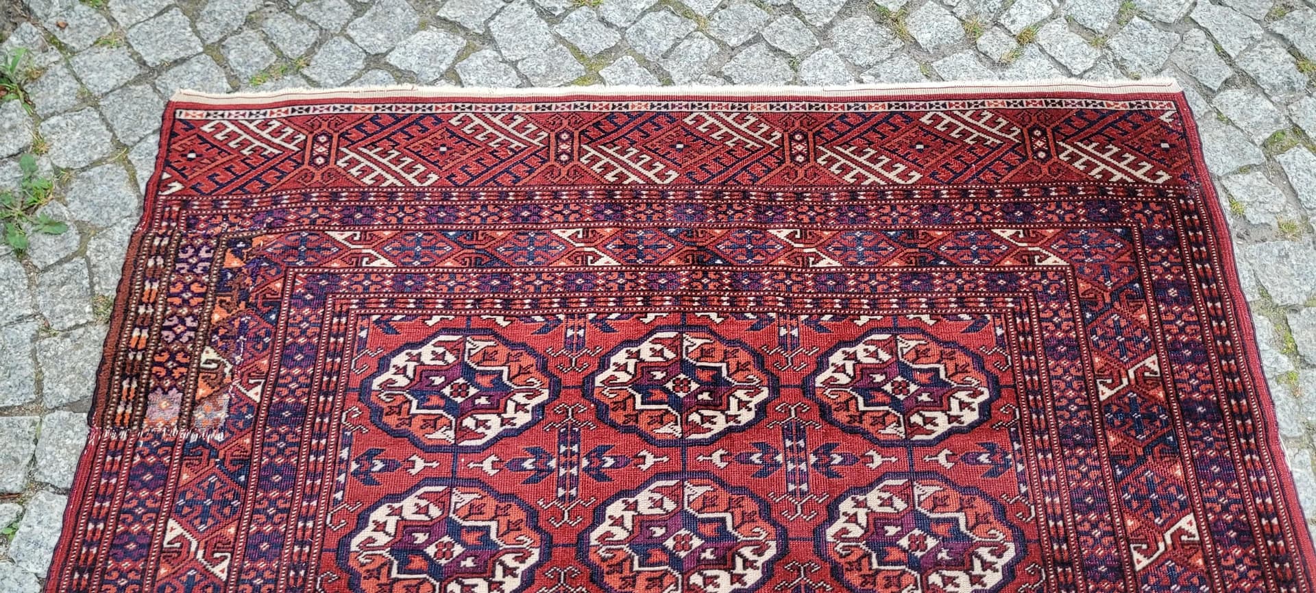 Dywan Tekke, 123x192 cm, czerwony, wełna, Turkmenistan, XIX w. - 88878