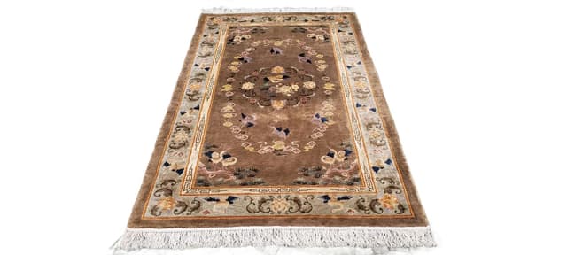 Dywan orientalny 125x235 cm, jedwab multikolor, Chiny, początek XX w. - WYMIARY