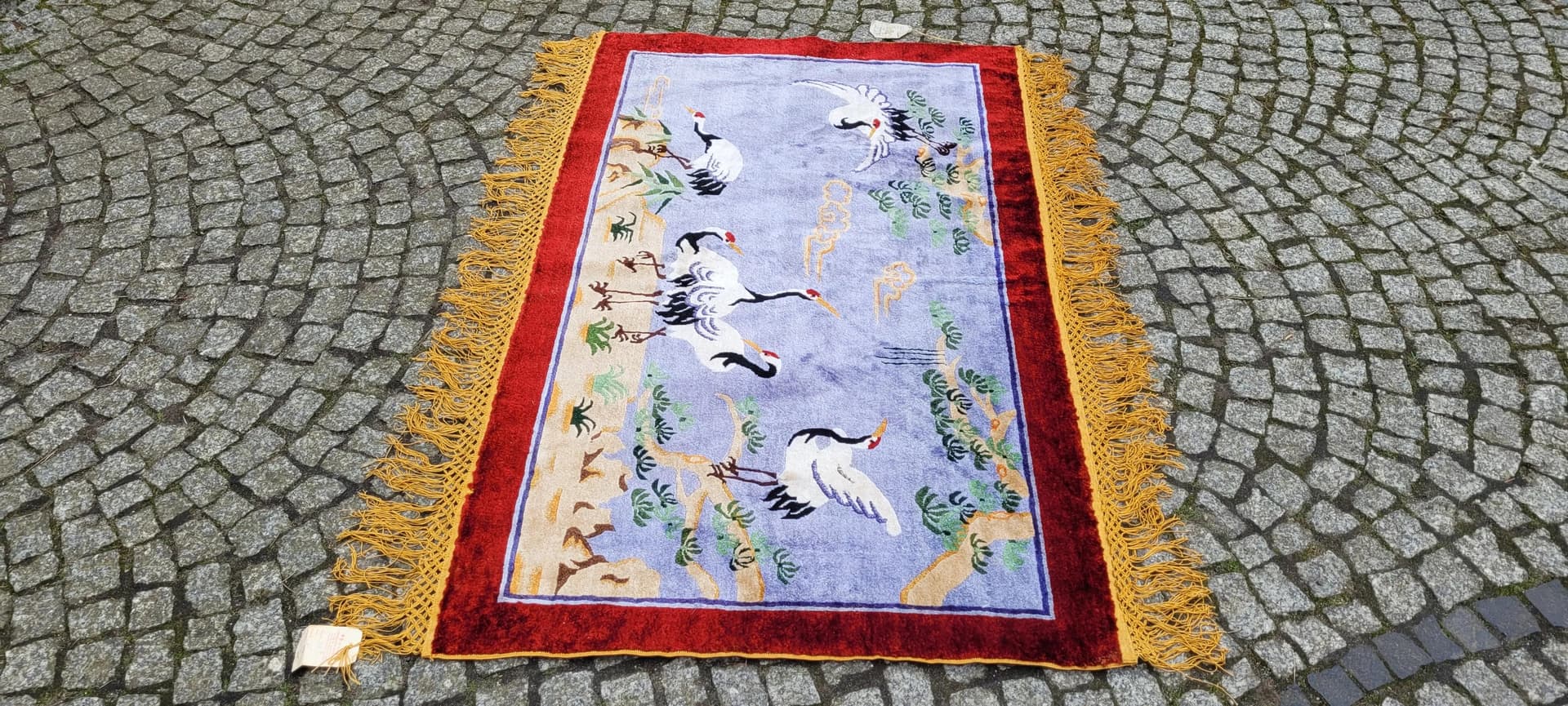 Pictorial rug, multicolor silk, China, 1960s, 120x156 cm - 88824