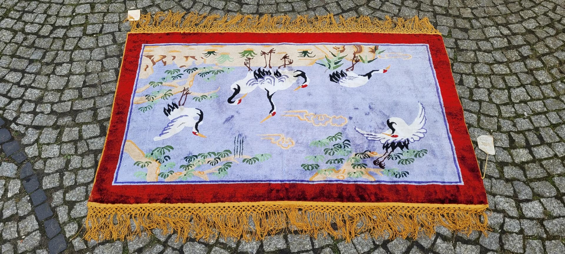 Pictorial rug, multicolor silk, China, 1960s, 120x156 cm - 88827