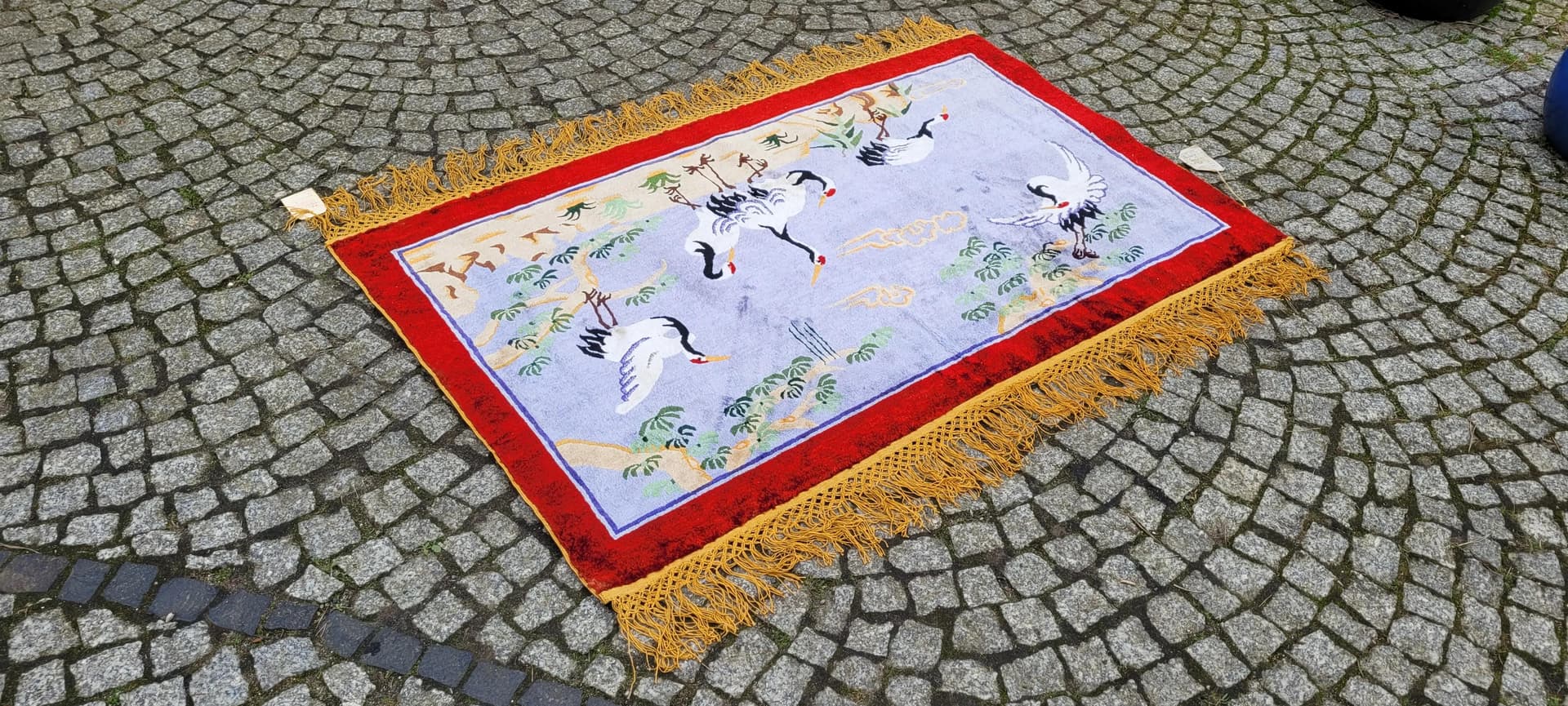 Pictorial rug, multicolor silk, China, 1960s, 120x156 cm - 88825