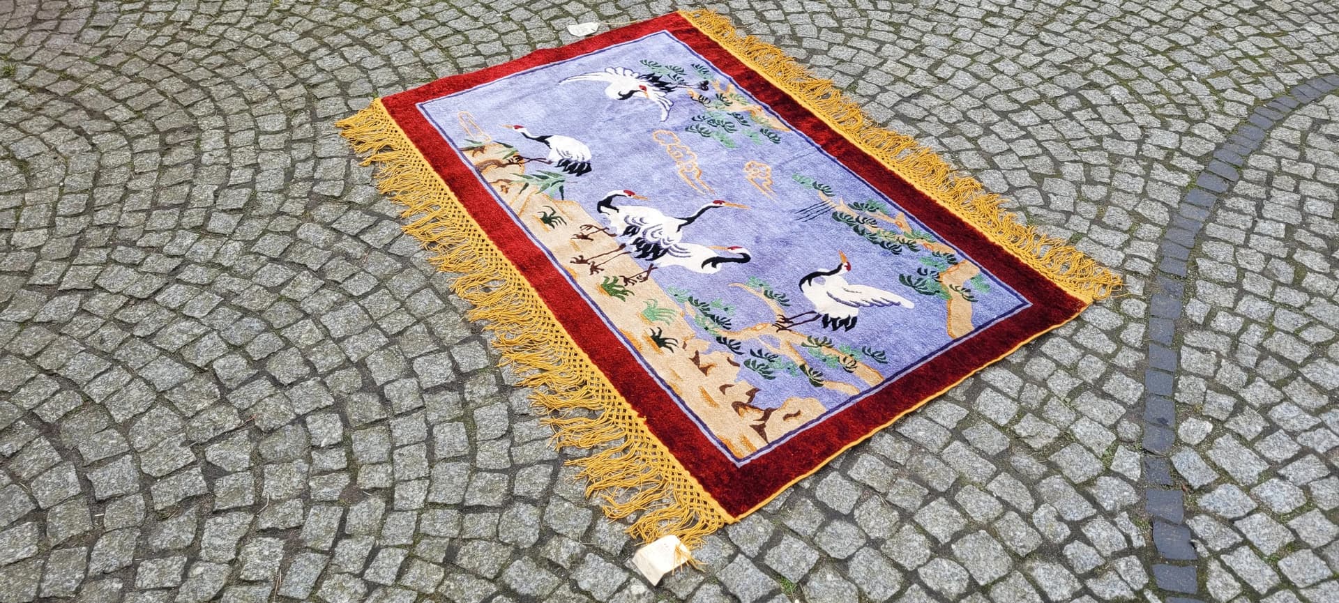 Pictorial rug, multicolor silk, China, 1960s, 120x156 cm - 88823