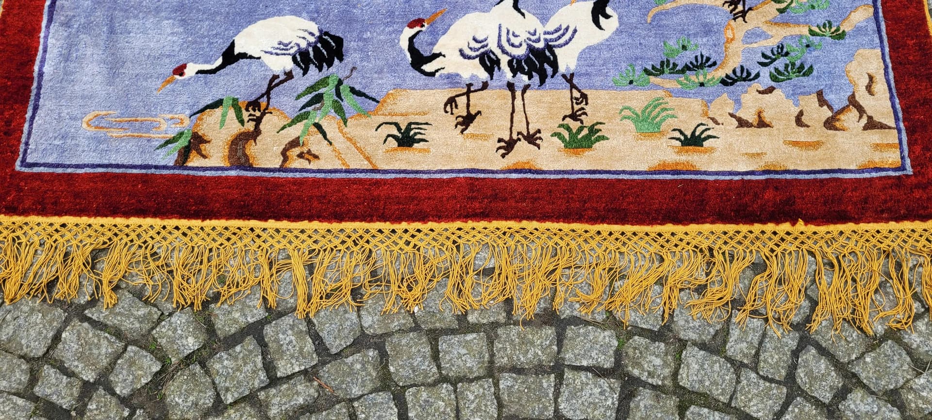 Pictorial rug, multicolor silk, China, 1960s, 120x156 cm - 88829