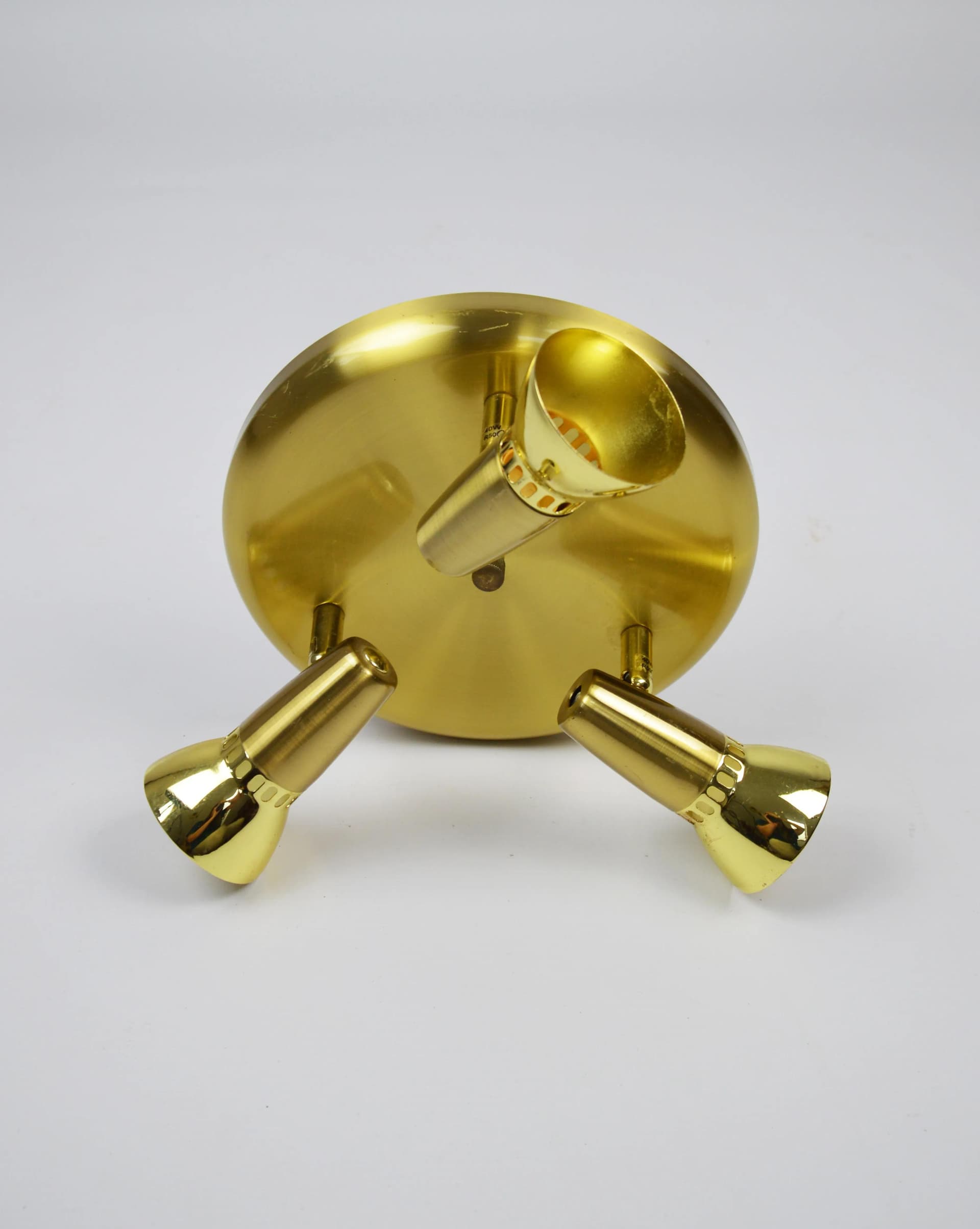 Ceiling lamp, golden metal, Germany, 1980s. - 86463