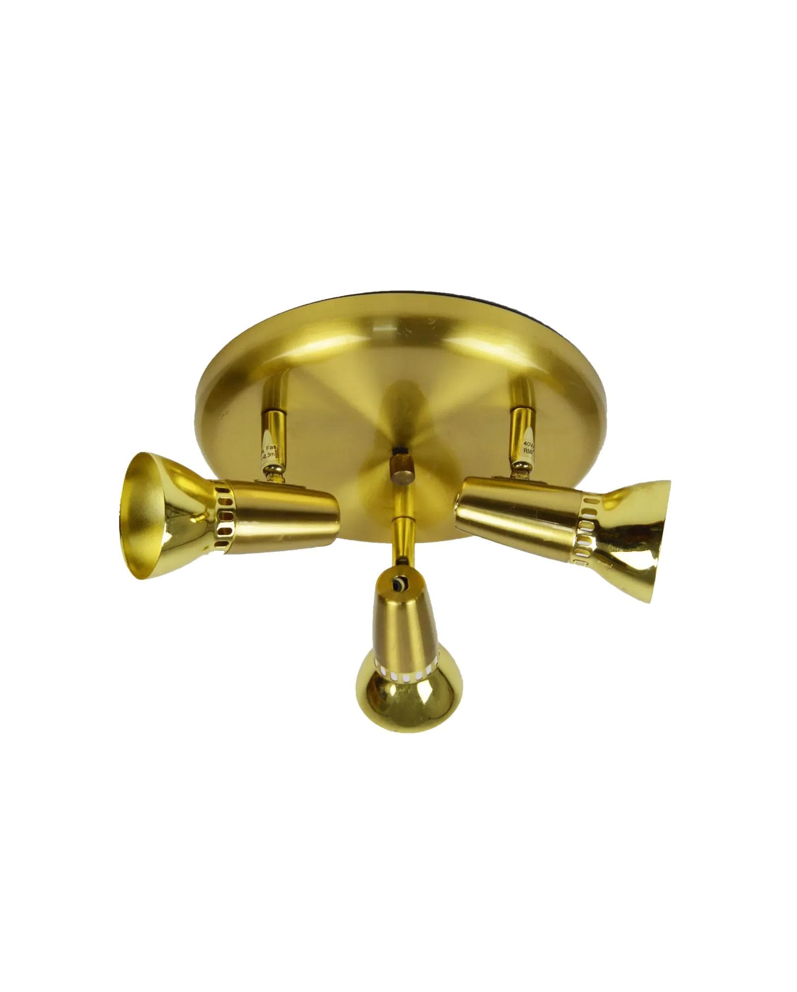 Ceiling lamp, golden metal, Germany, 1980s.