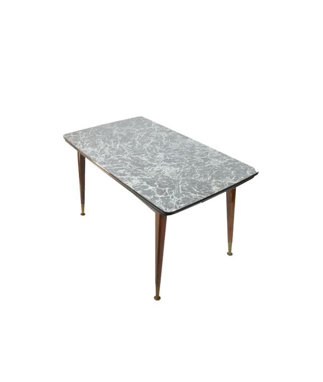 Extendable Table Rockabilly, grey, wood, Poland, 1960s. - DIMENSION