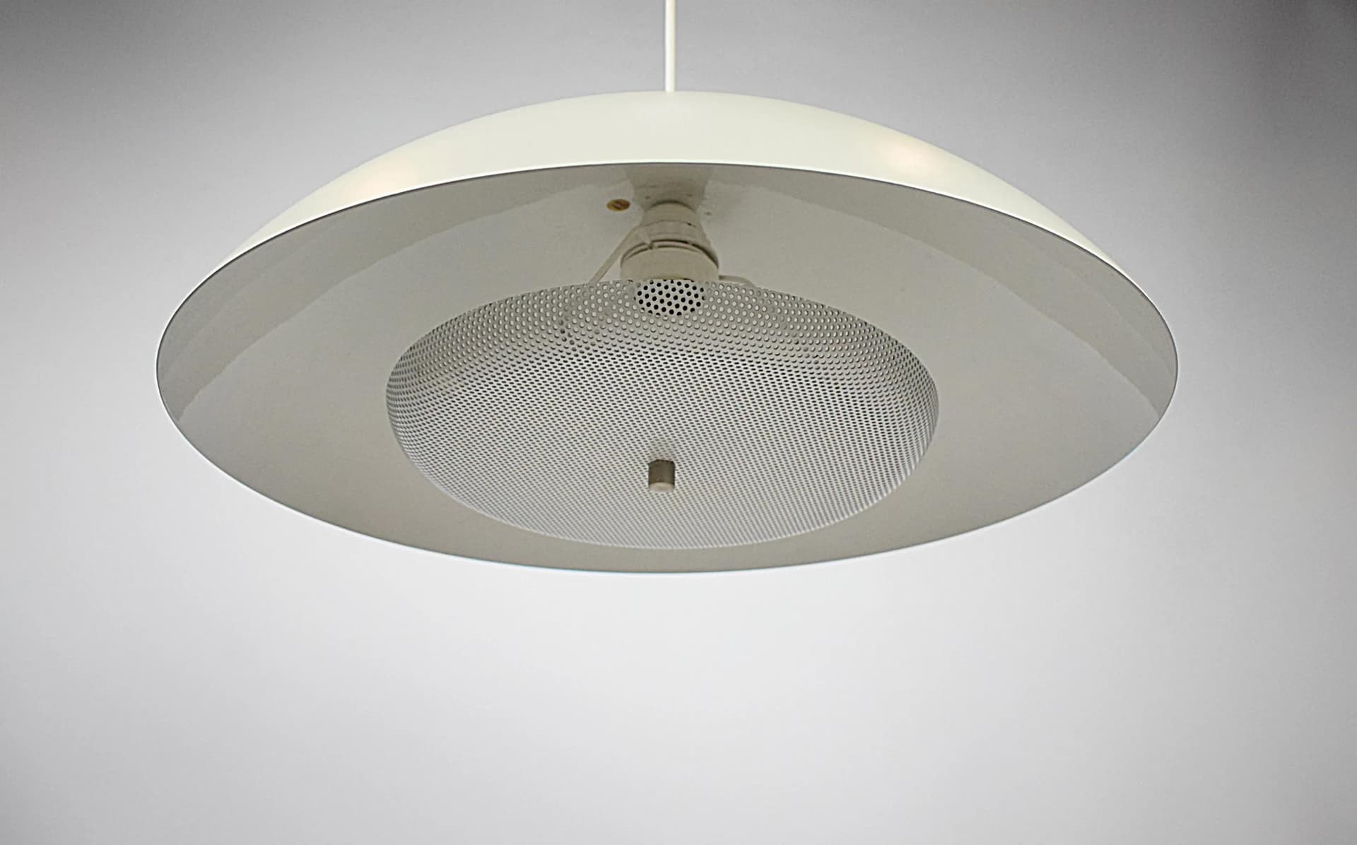 Pendant lamp, ivory white metal, Sweden, 1970s. - 86411