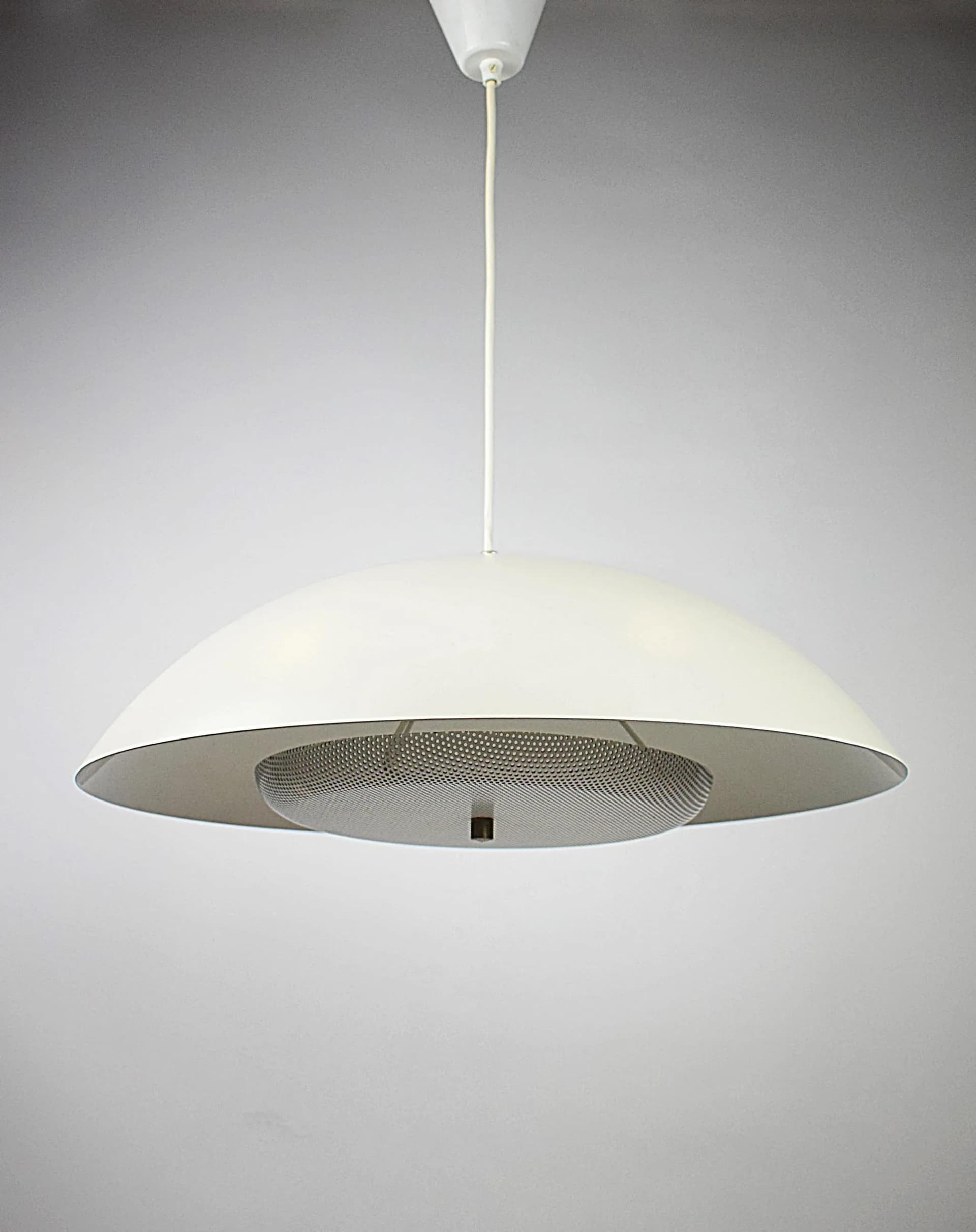 Pendant lamp, ivory white metal, Sweden, 1970s. - 86416