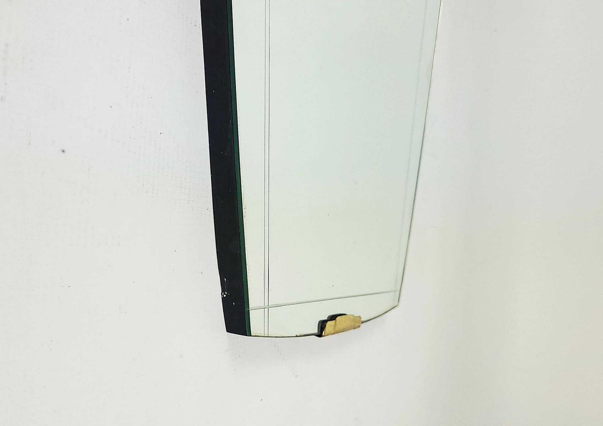 Wall mirror, silver glass, brass, Poland, 1960s. - 86406