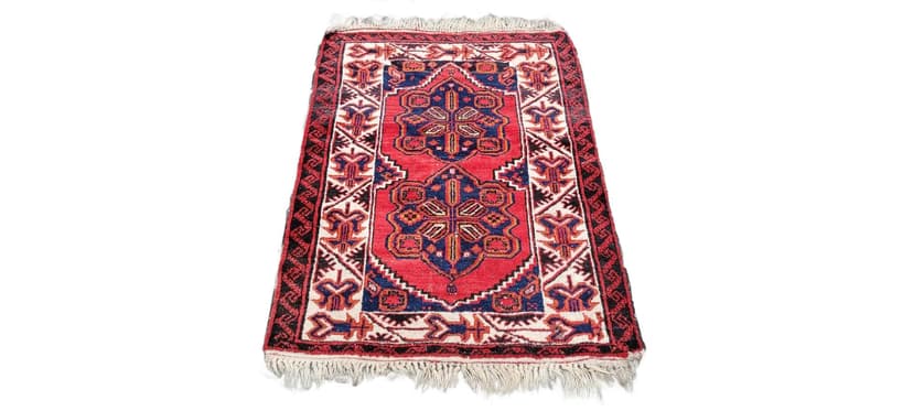 Dywan Kazak, czerwony, wełna, Turcja, lata 60., 85x300 cm