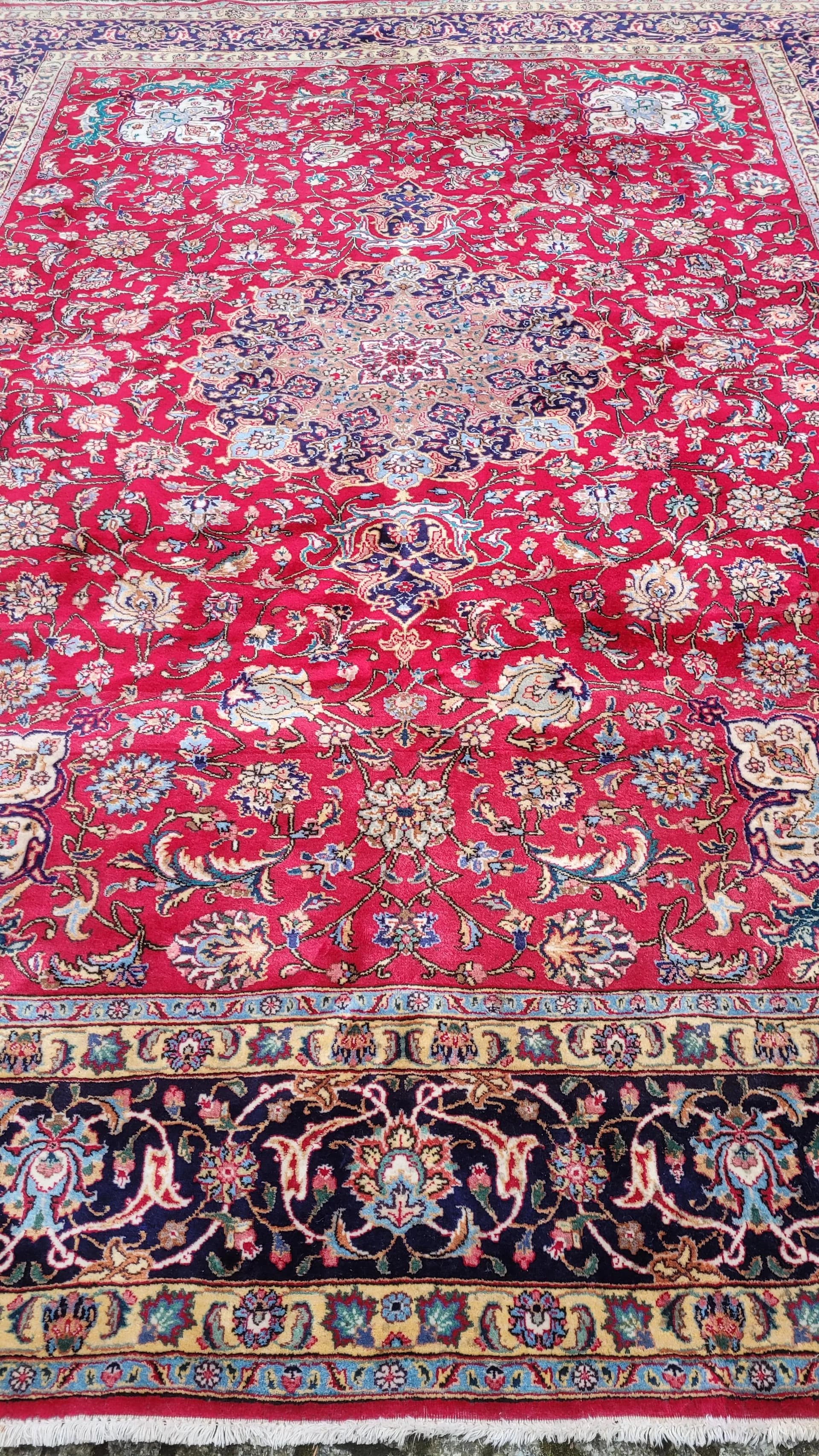 Dywan Tebriz 300x410 cm, czerwony, wełna bawełna, Iran, pocz. XX w. - 88717